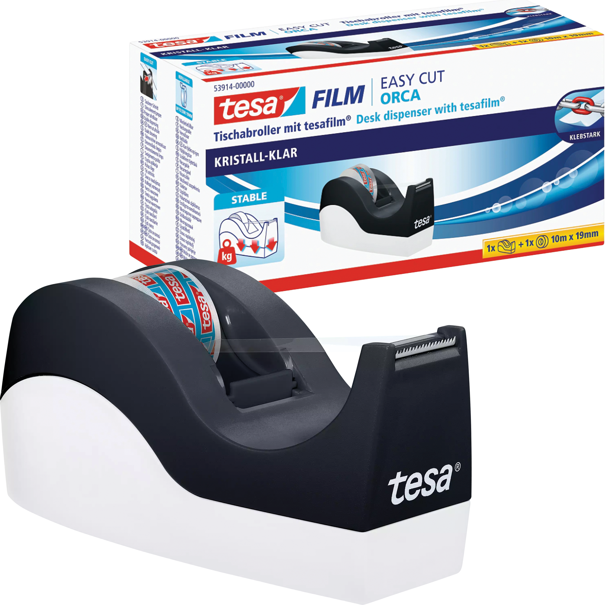 Dyspenser Podajnik Do Taśmy Biurowej Klejącej Tesa ORCA + Taśma Klejąca