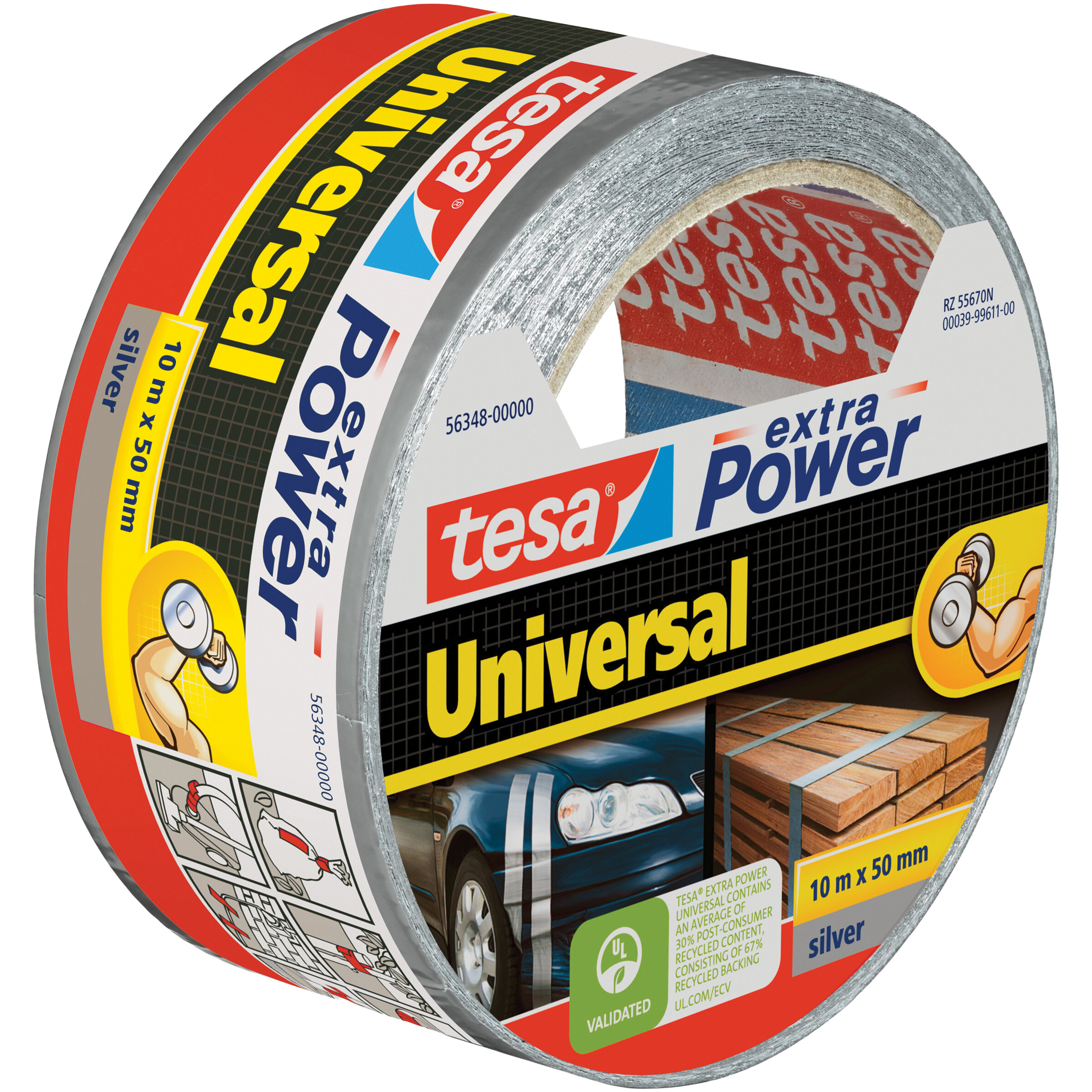 Taśma Naprawcza Duct Tape Tesa Mocna Wodoodporna 50 mm x 10 m Srebrna