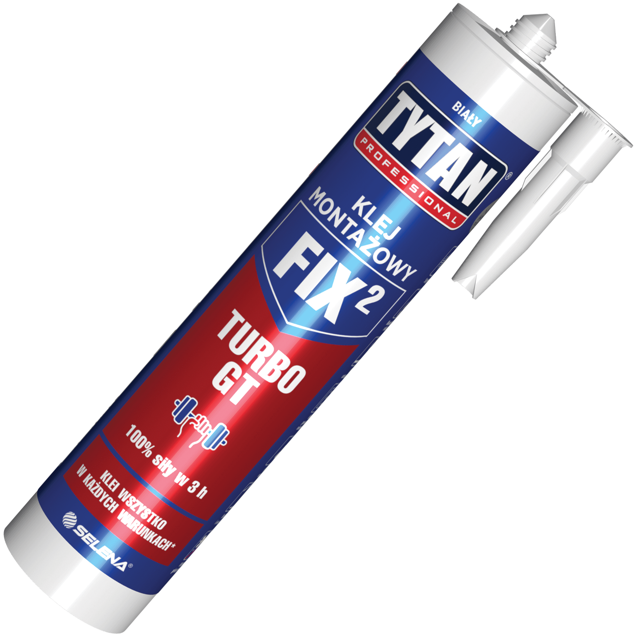 Klej Montażowy Hybrydowy Tytan Turbo GT Uniwersalny Mocny Biały 290 ml