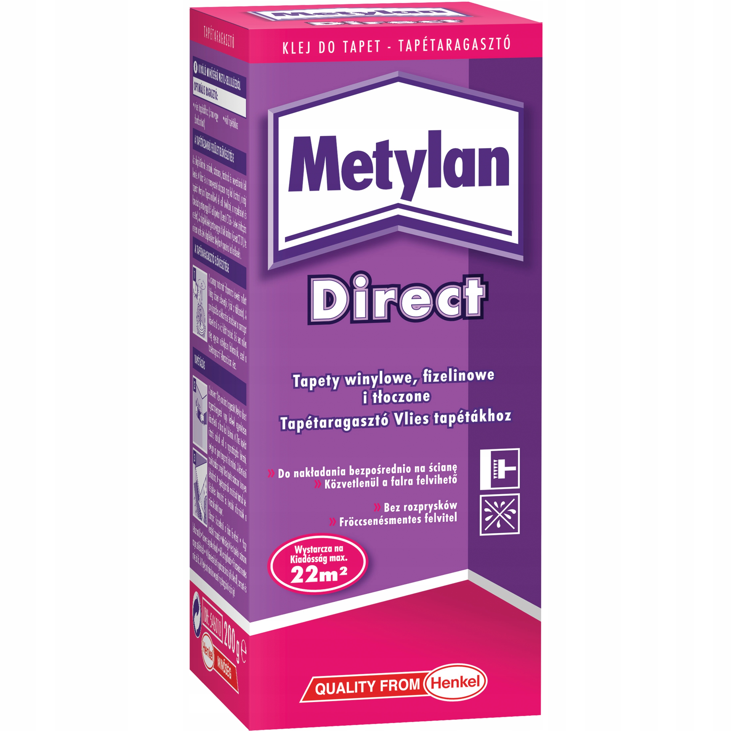 Klej Do Tapet Na Fizelinie Winylowych Fizelinowych Metylan Direct 200 g