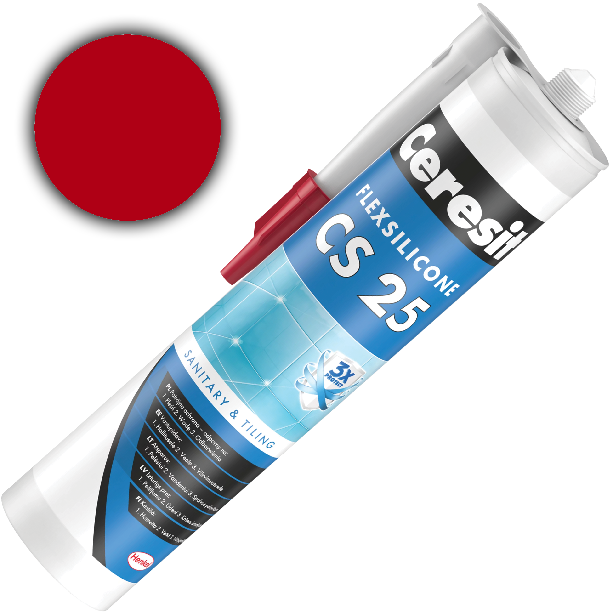 Silikon Sanitarny Ceresit CS25 Uniwersalny Uszczelniacz Chili 280 ml