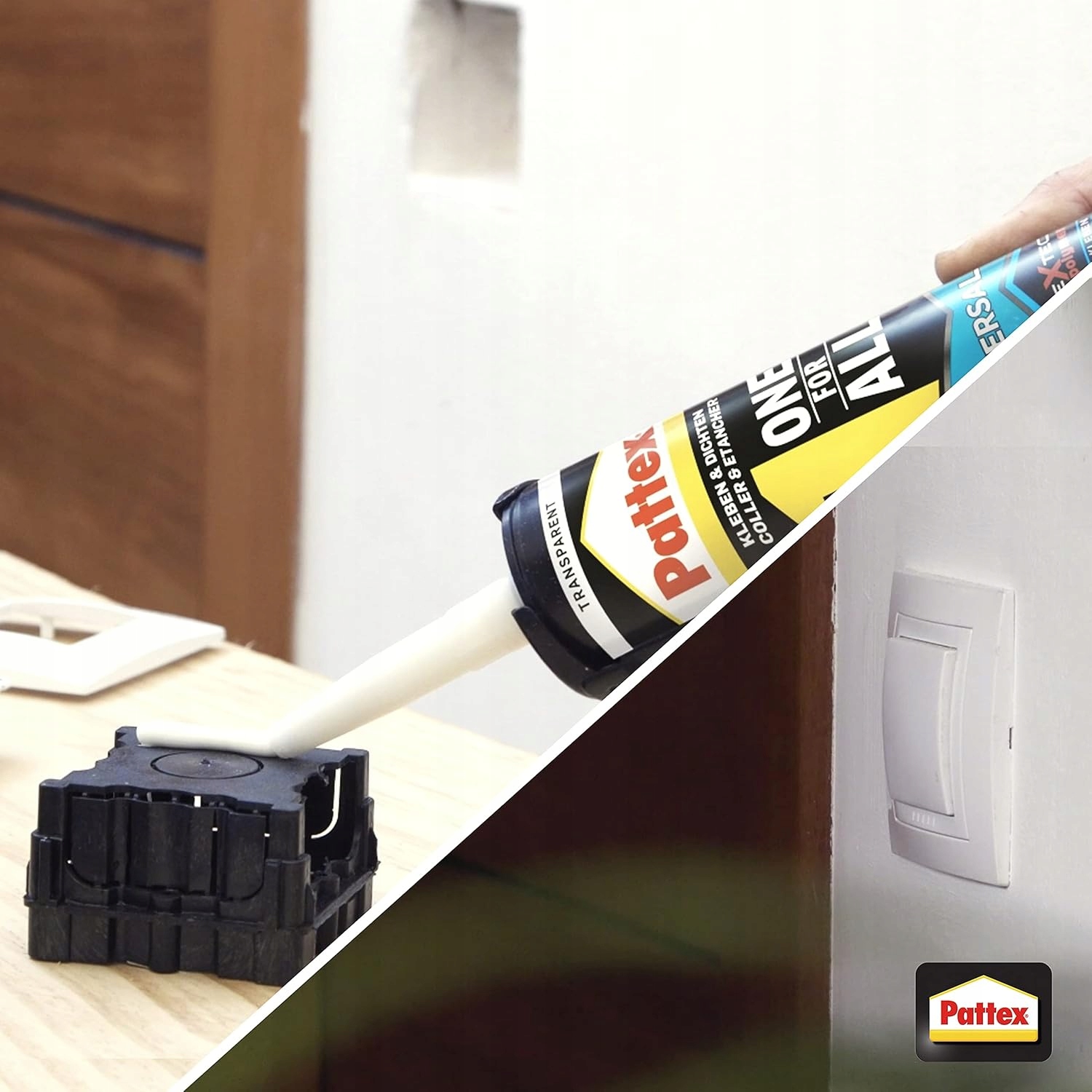 Klej Montażowy Uniwersalny Pattex One4All Bezbarwny Wodoodporny Mocny 290ml