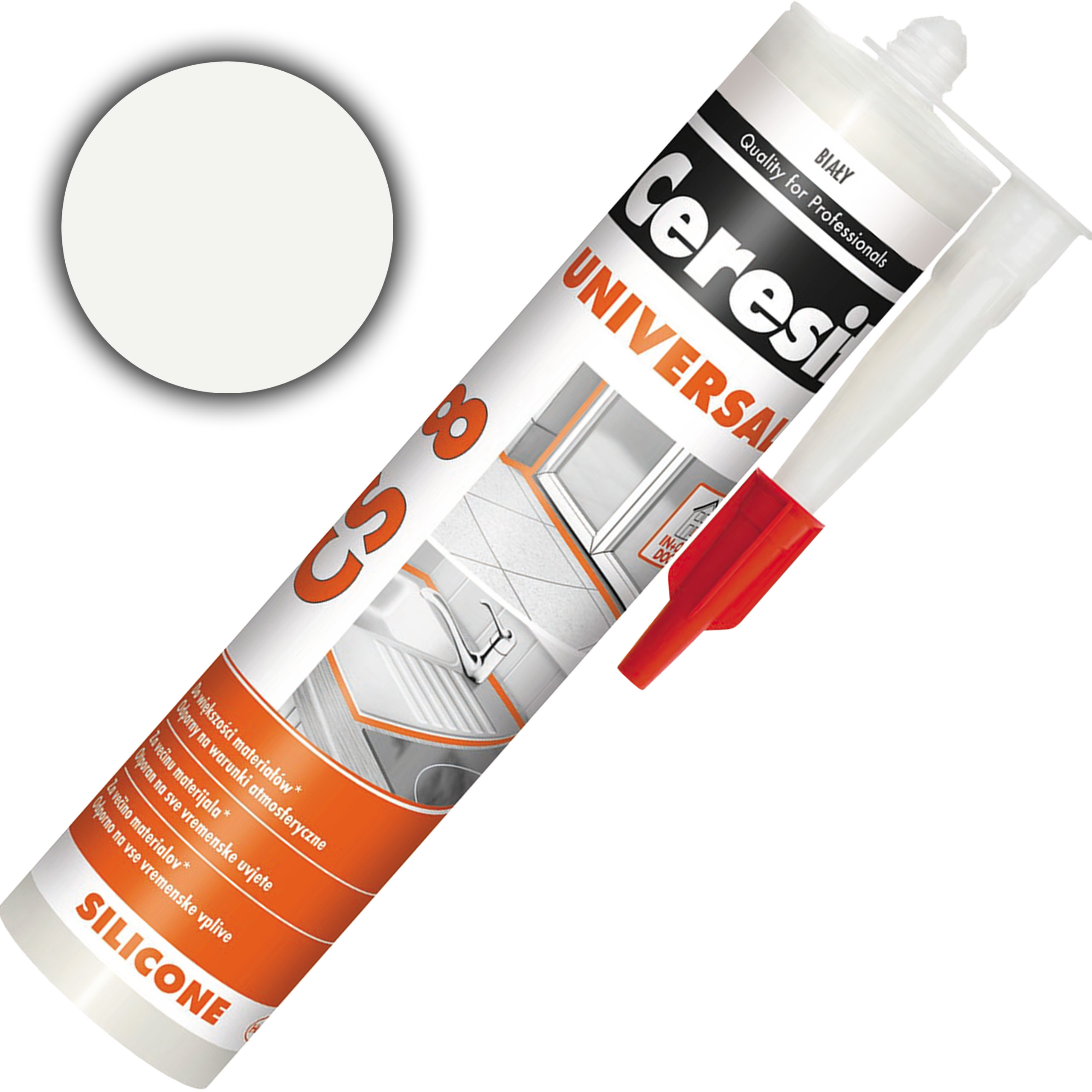 Silikon Neutralny Ceresit CS8 Uniwersalny Uszczelniacz Biały 280 ml