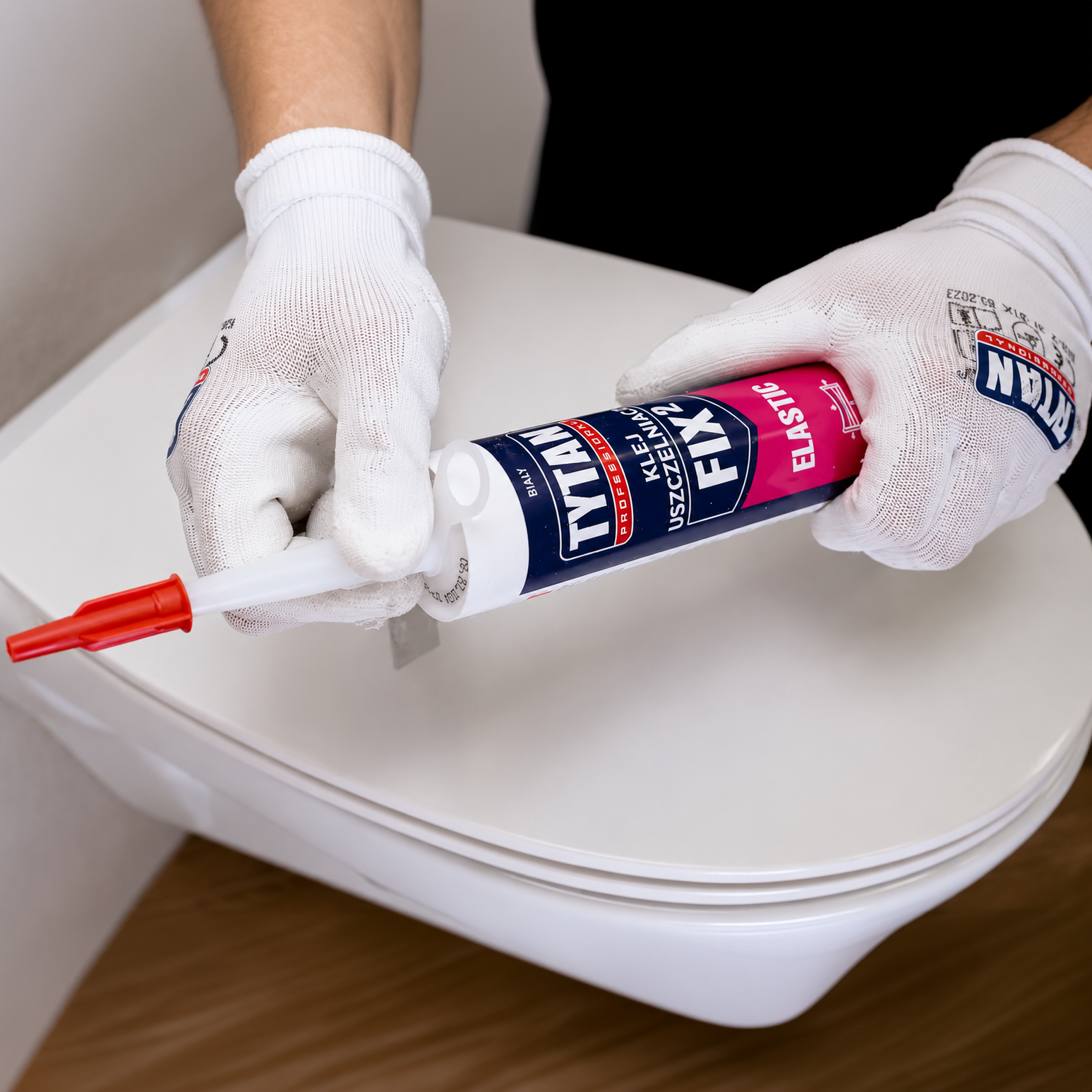 Klej Montażowy Uszczelniacz Tytan FIX2 ELASTIC Uniwersalny Biały 290 ml