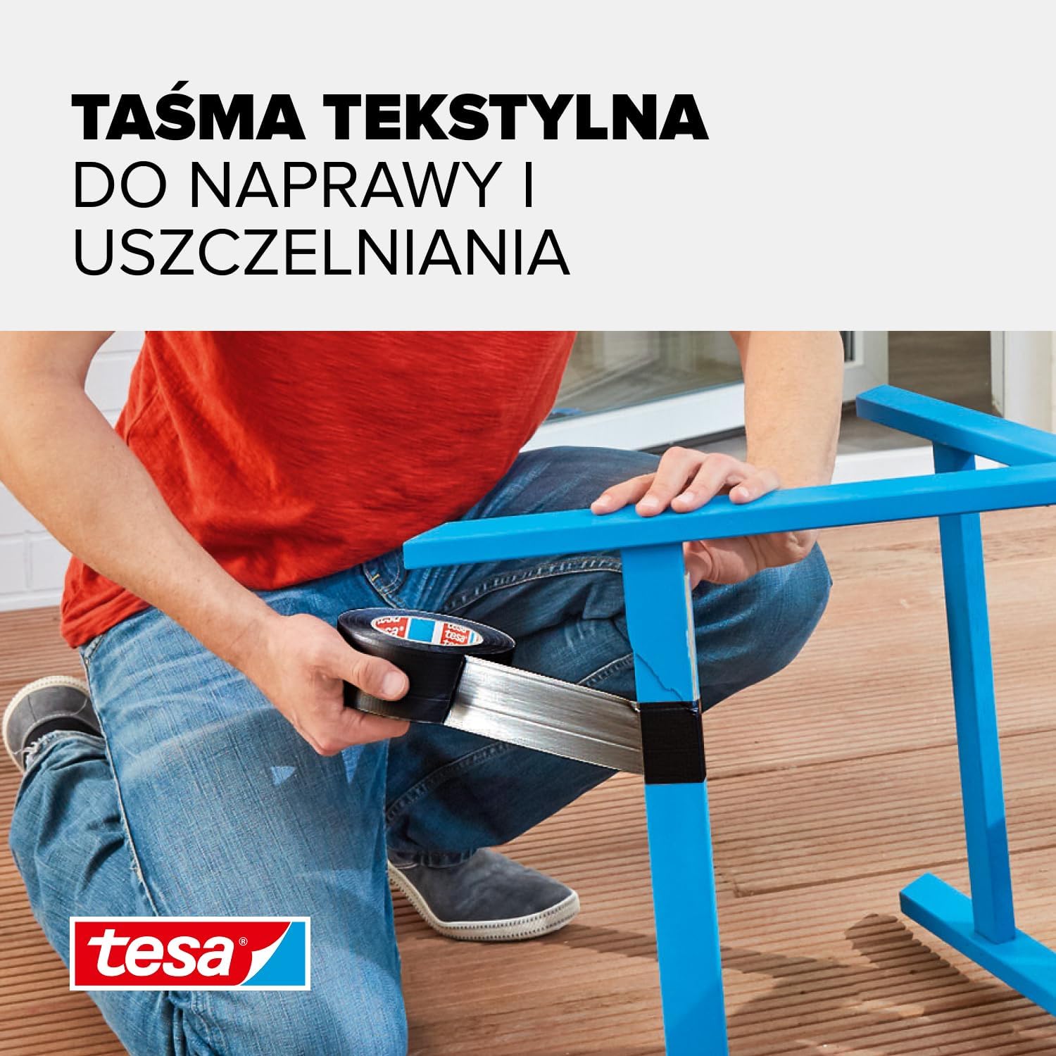 Taśma Naprawcza Duct Tape Tesa Mocna Wodoodporna 50 mm x 10 m Czarna
