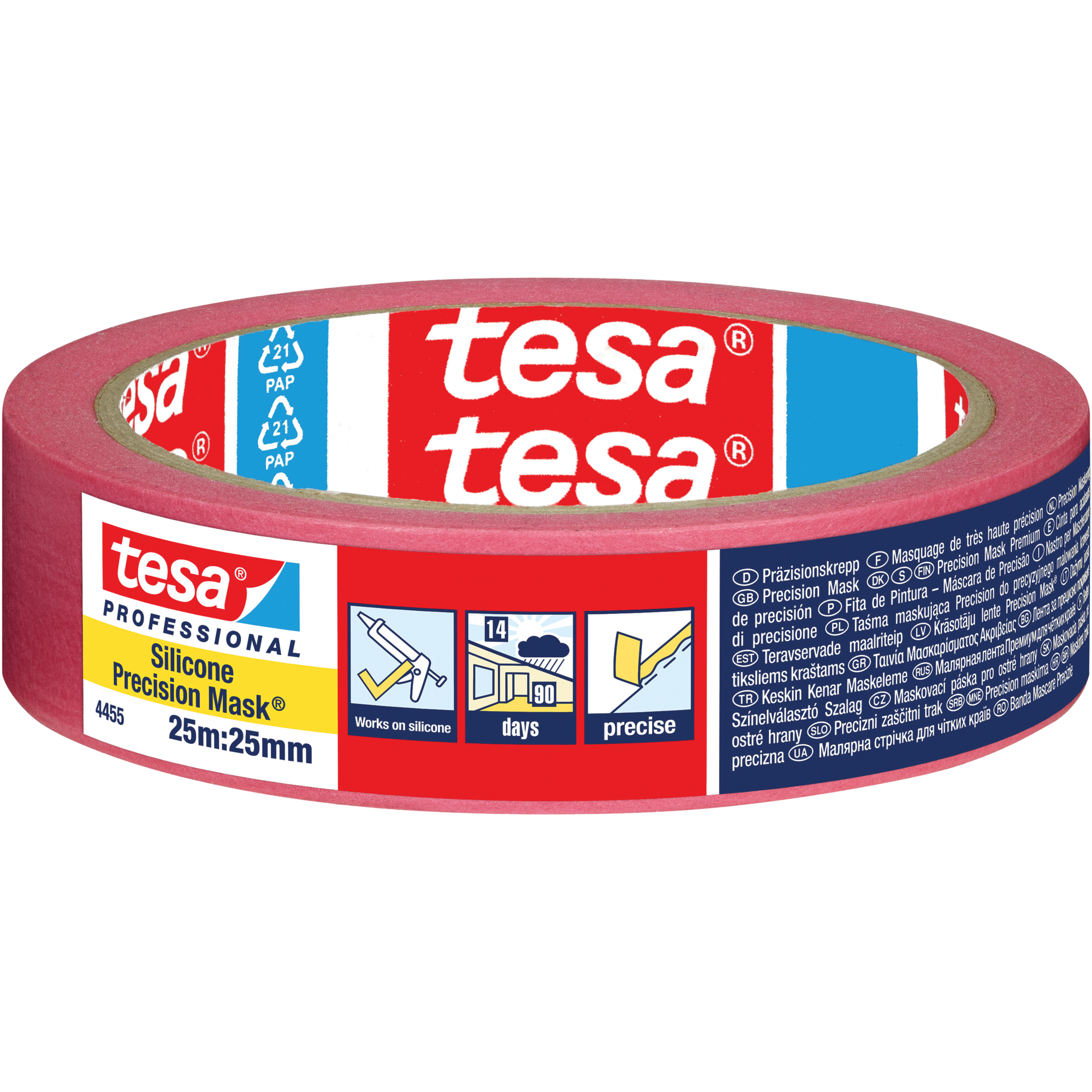 Taśma Malarska Silikonowa Maskująca Tesa Precision Mask 25 mm x 25 m