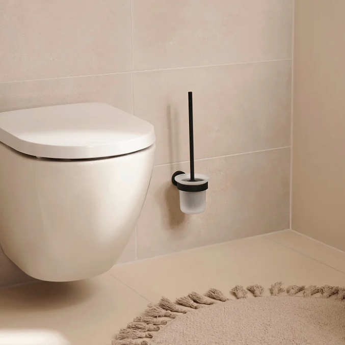 Szczotka Do WC Samoprzylepna Wisząca Tesa MOON BLACK Do Łazienki Metalowa