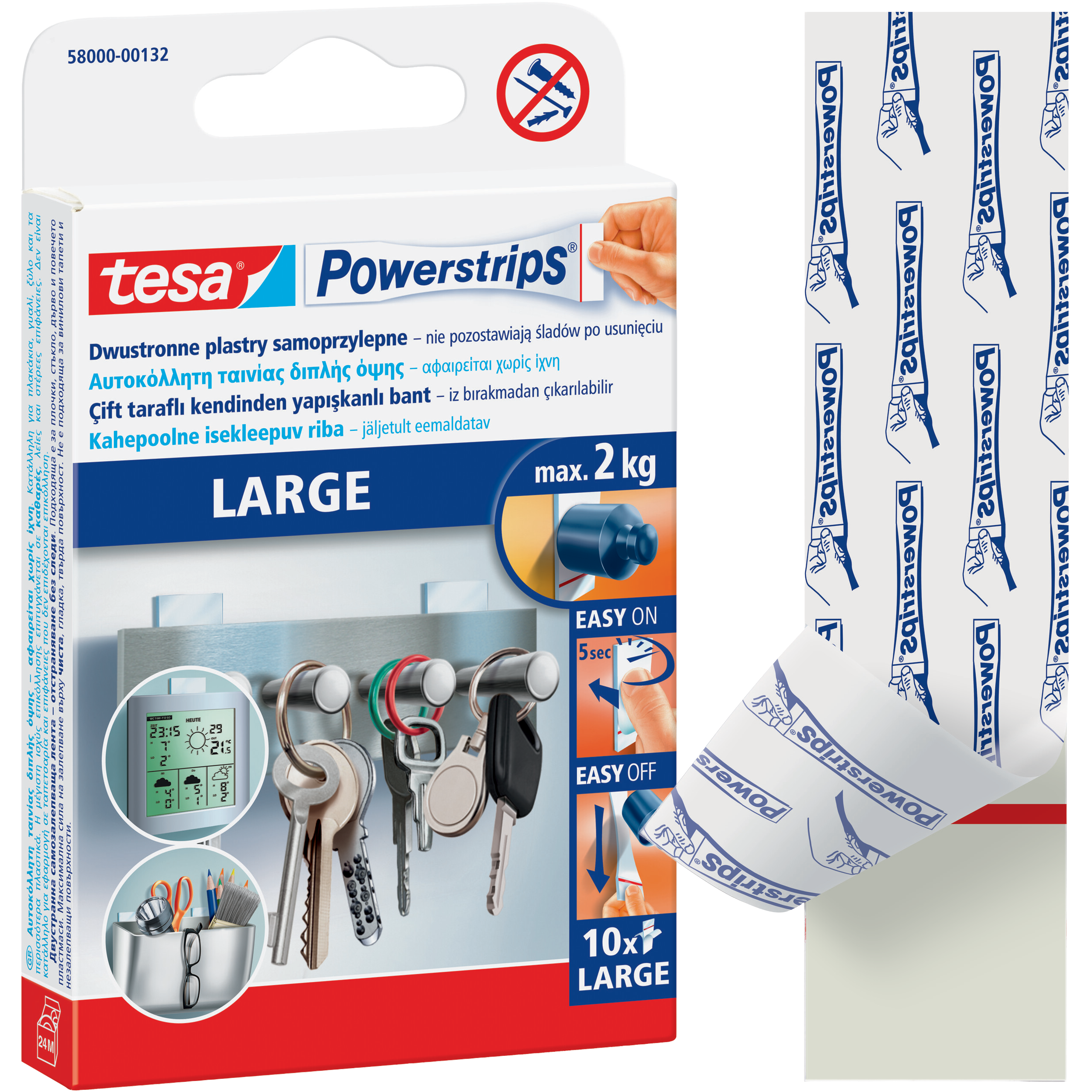 Plastry Montażowe Tesa Paski Samoprzylepne Do Ozdób Dekoracji 2 kg 10 szt