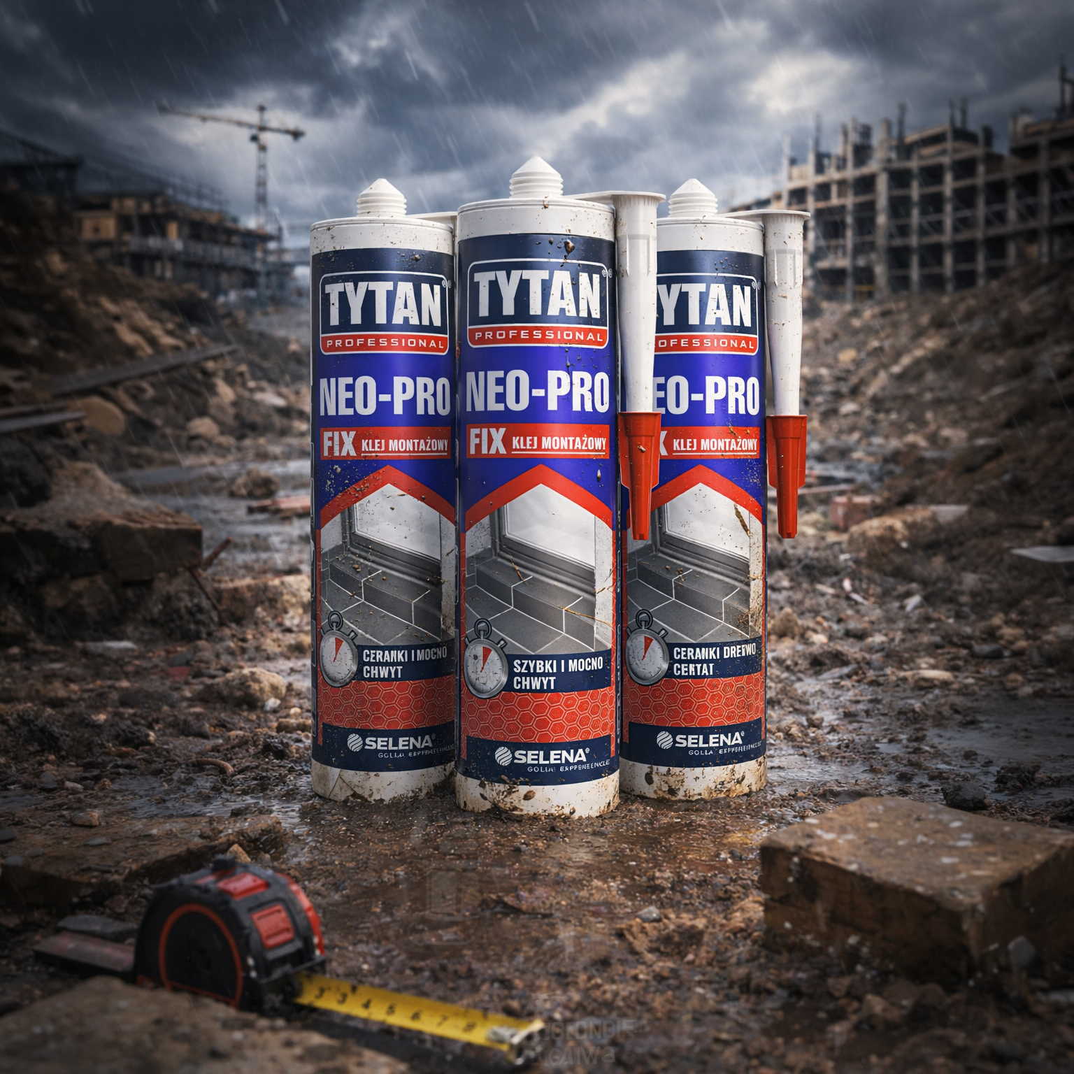 Klej Montażowy Tytan Neo-Pro Fix Uniwersalny Mocny Beżowy 290 ml