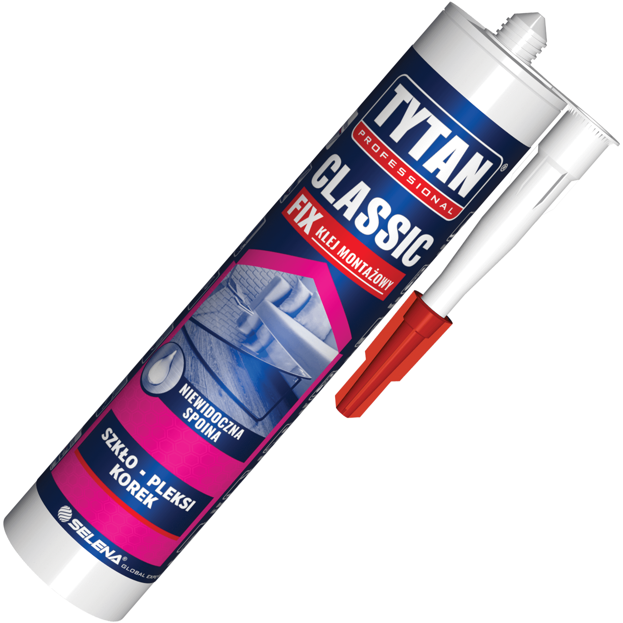 Klej Montażowy Uniwersalny Tytan Classic Fix Szybki Mocny Bezbarwny 290 ml