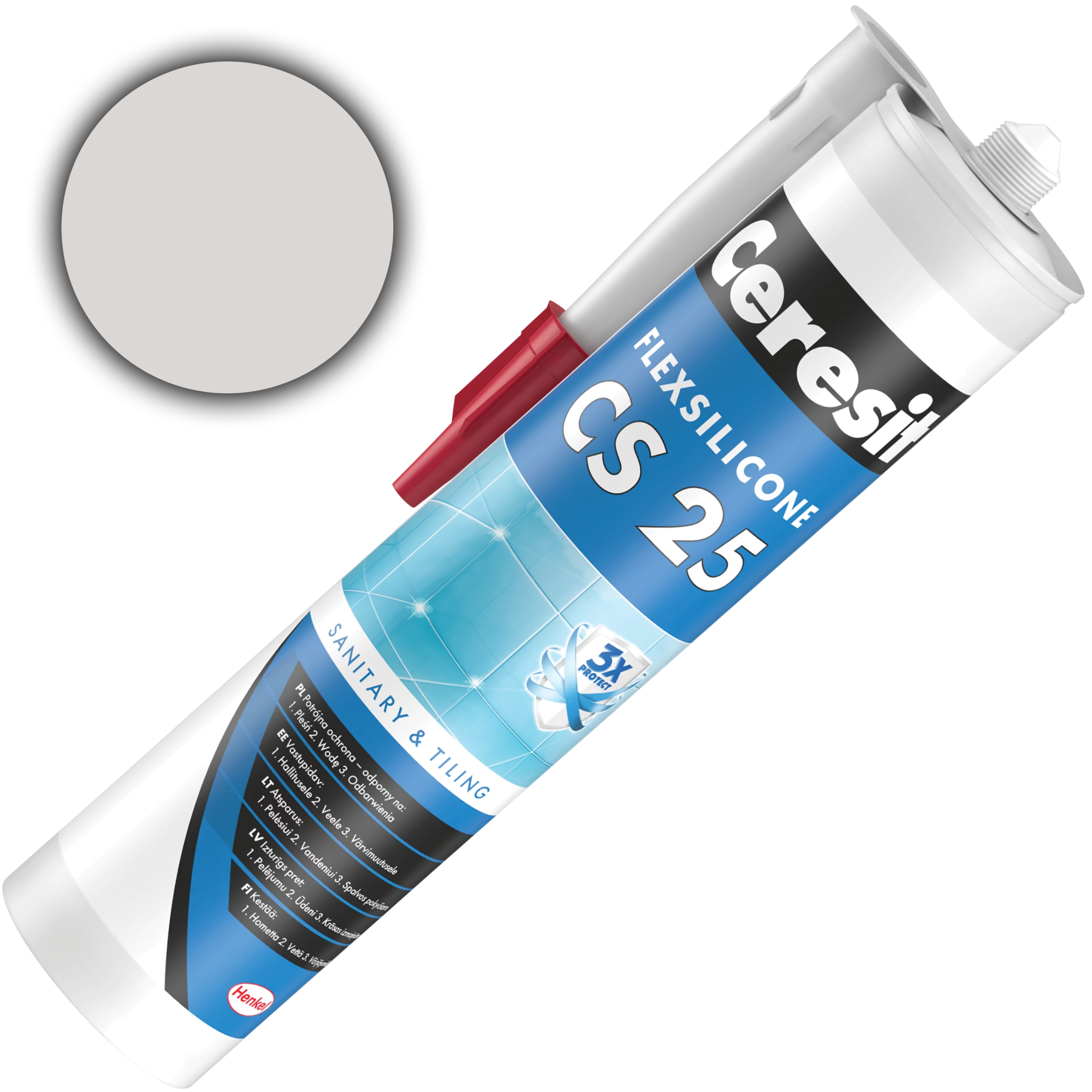 Silikon Sanitarny Ceresit CS25 Uniwersalny Uszczelniacz Carrara 280 ml