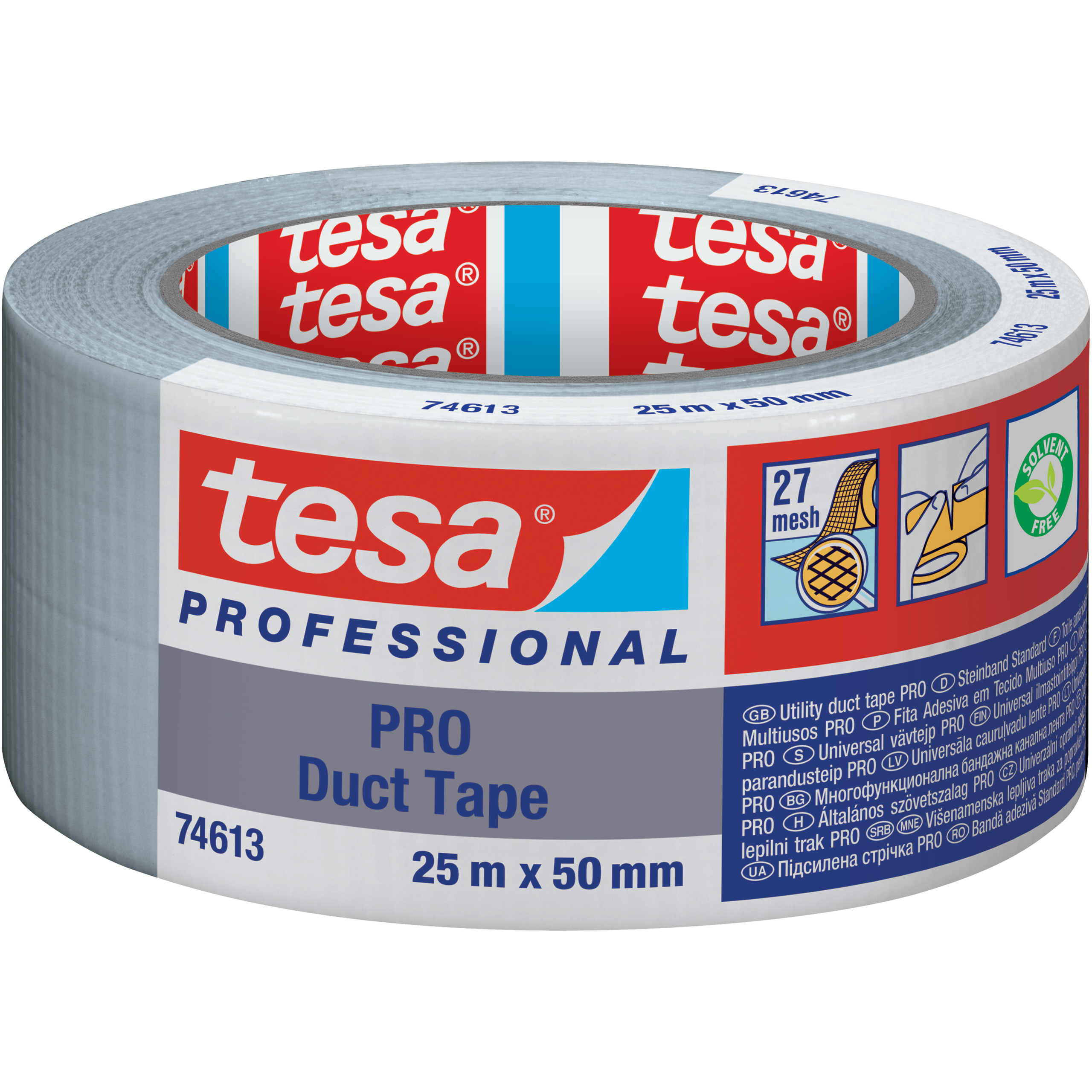 Taśma Naprawcza Duct Tape Tesa Mocna Uszczelniająca 50 mm x 25 m Srebrna