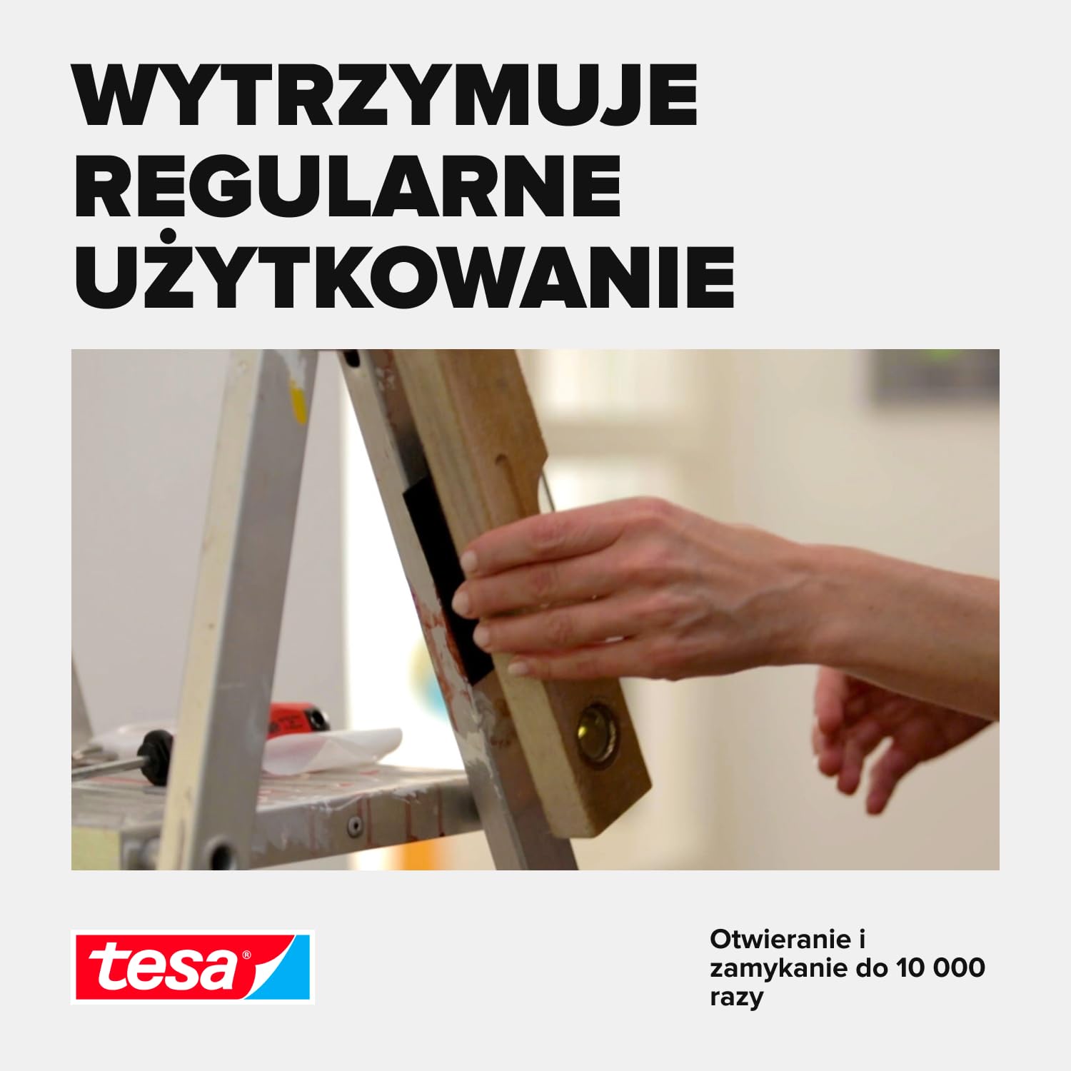 Rzep Montażowy Samoprzylepny Tesa Mocna Taśma Rzepowa 50 mm x 1 m Czarny