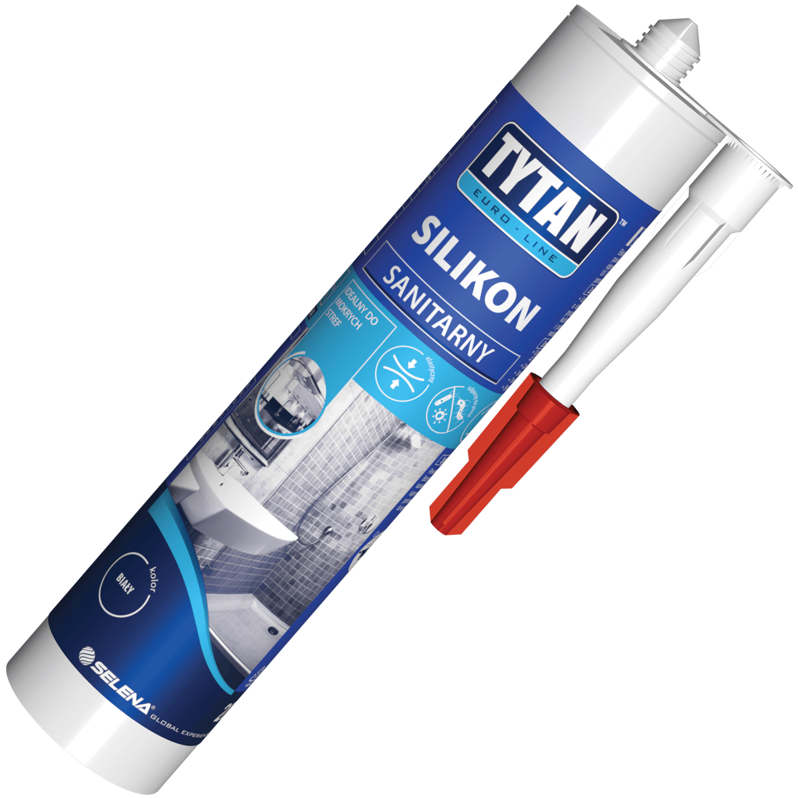 Silikon Sanitarny Tytan Euro-line Uniwersalny Uszczelniacz Biały 280ml