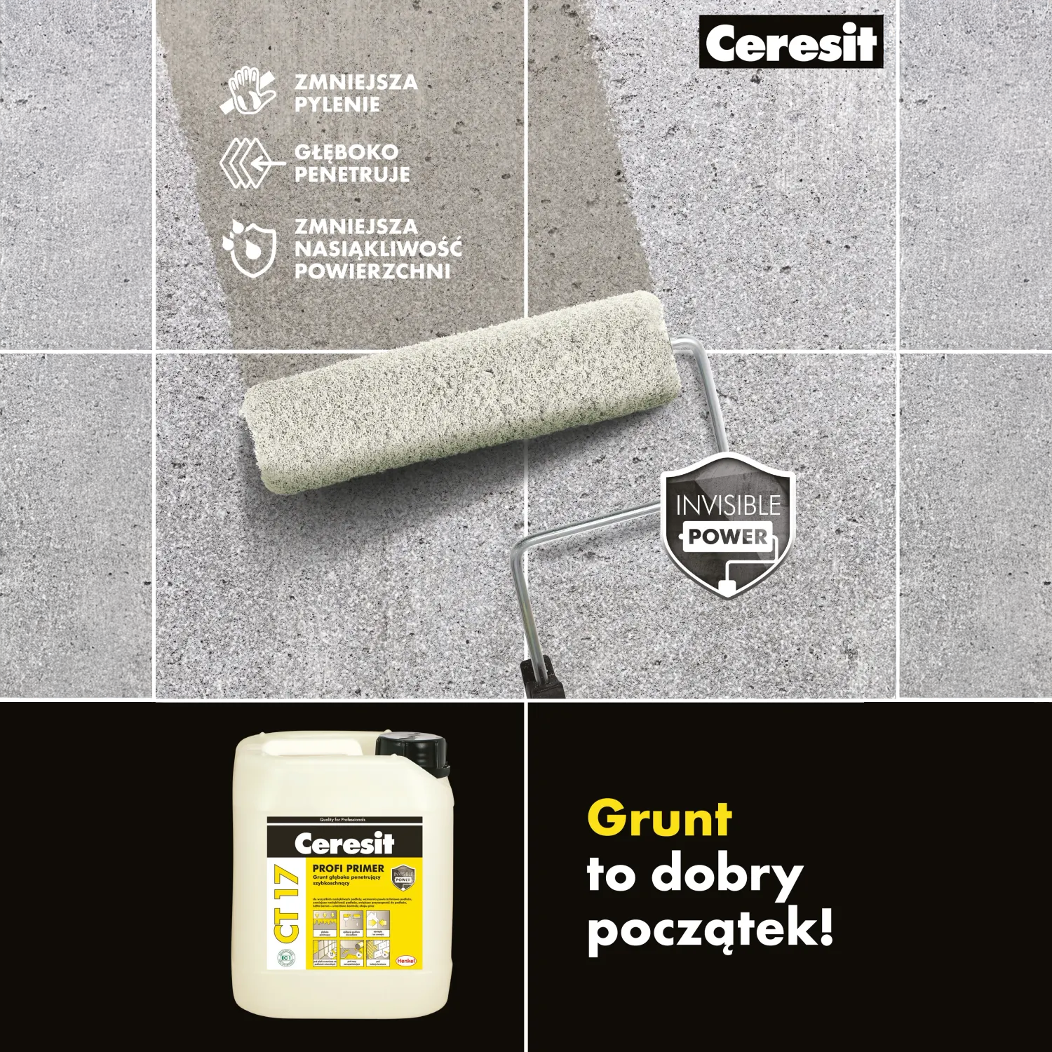 Grunt Głęboko Penetrujący Ceresit CT17 Wydajny Preparat Gruntujący 1 L
