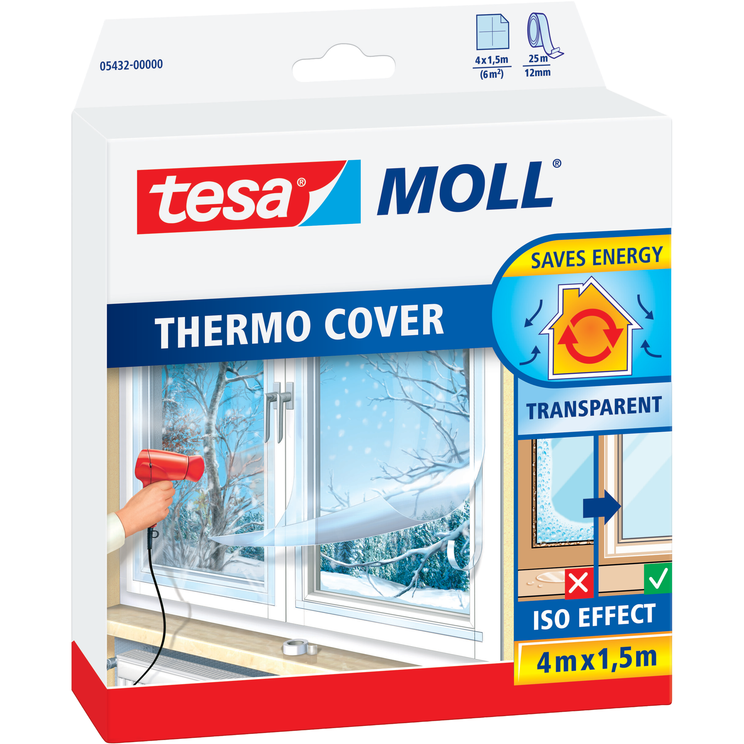 Folia Termoizolacyjna Na Okno Tesa Izolacja Okienna 4m x 1,5m Przezroczysta