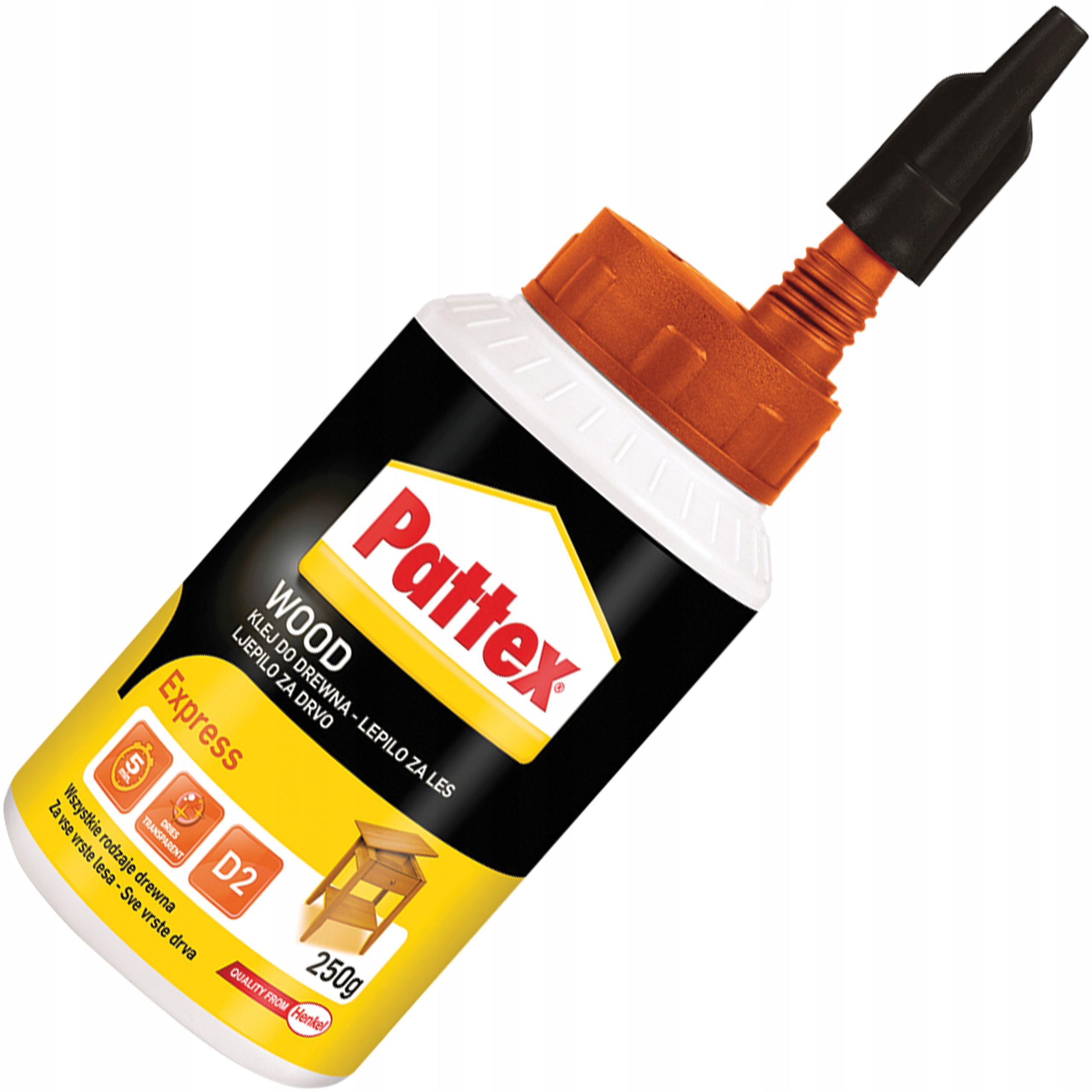 Klej Do Drewna Pattex Express Szybkoschnący Szybkowiążący 250 ml Bezbarwny