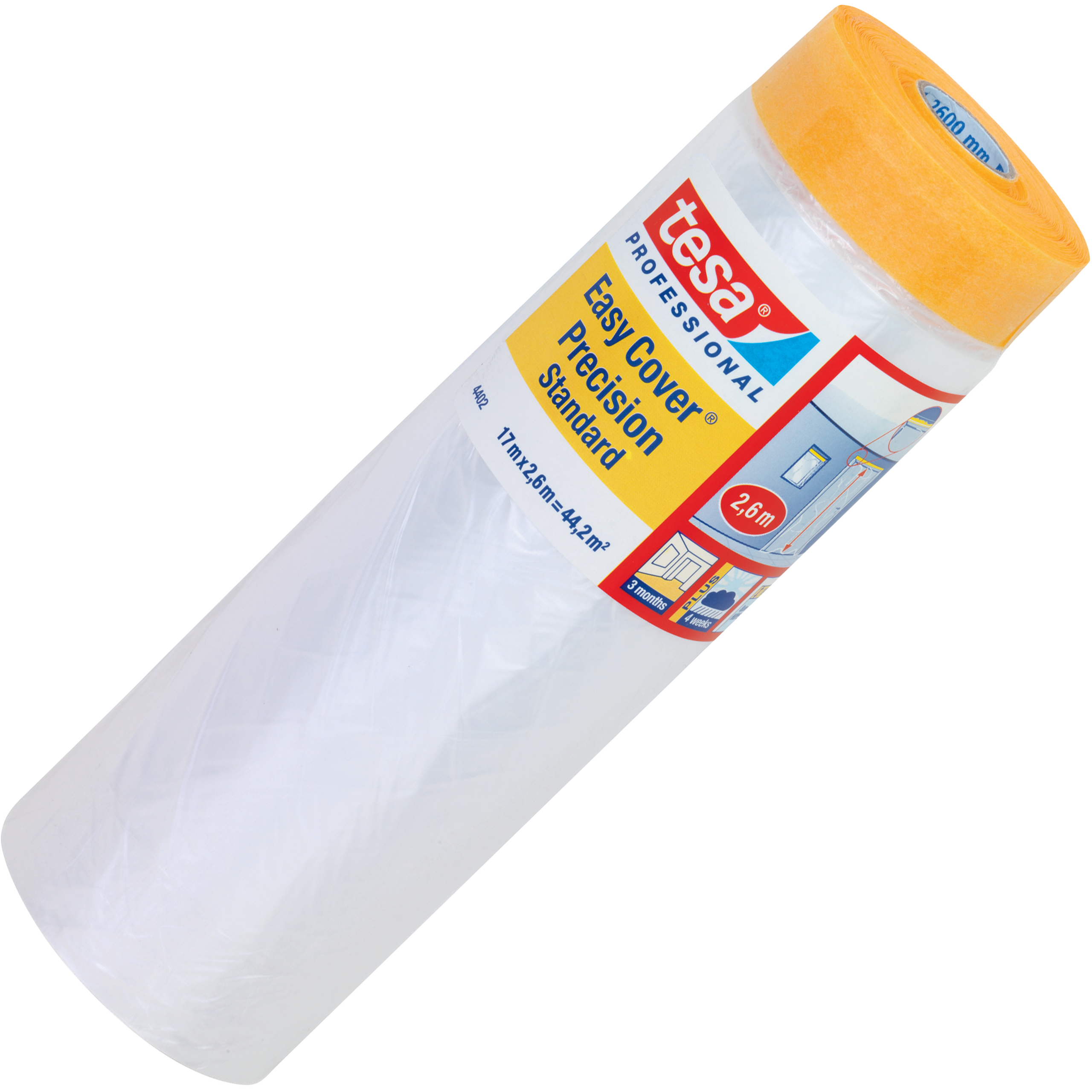 Folia Malarska Ochronna Z Taśmą Tesa Antychlap Speedy Mask 17 m x 2,6 m