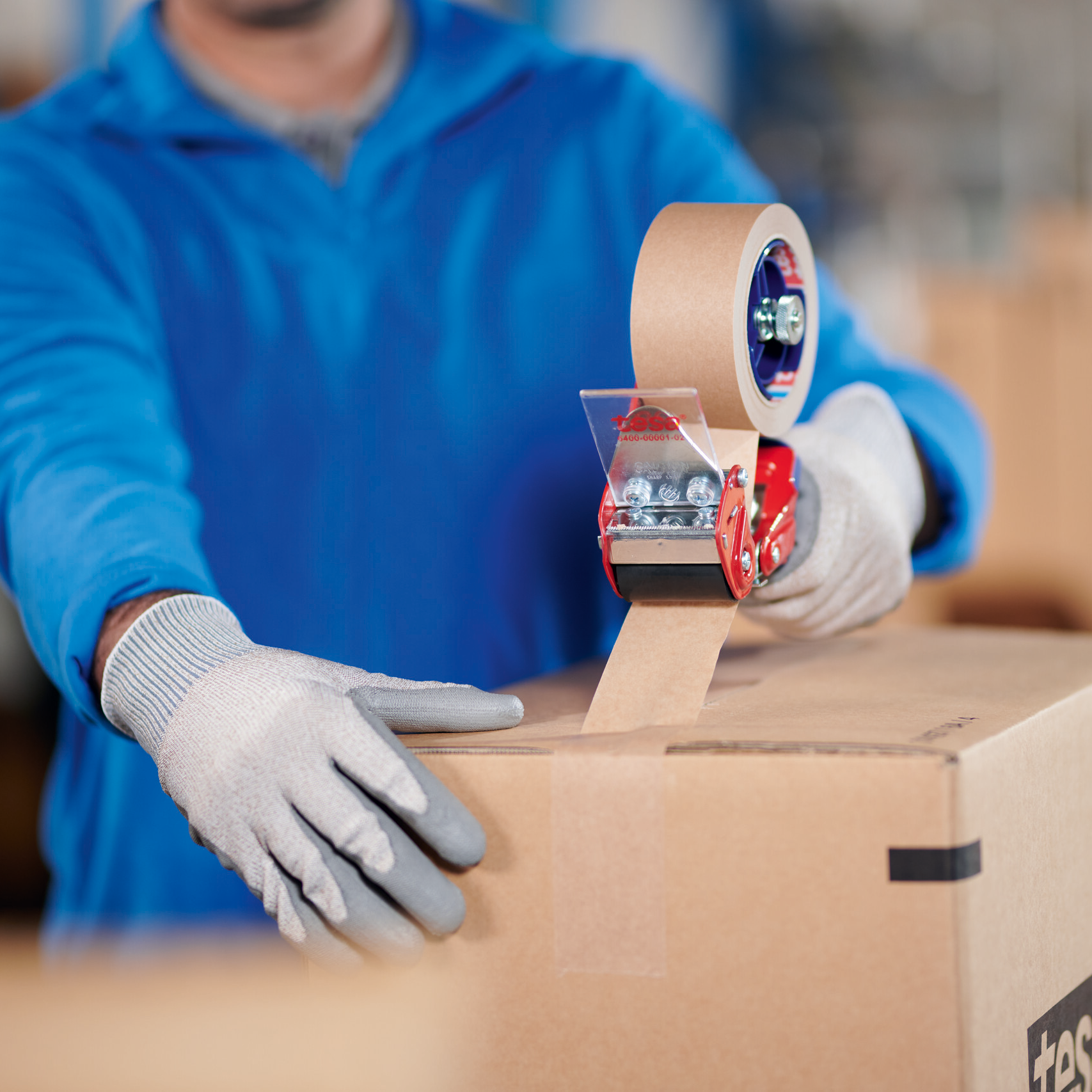 Taśma Klejąca Pakowa Papierowa Tesa Mocna Do Pakowania 50mm x 25m Brązowa 