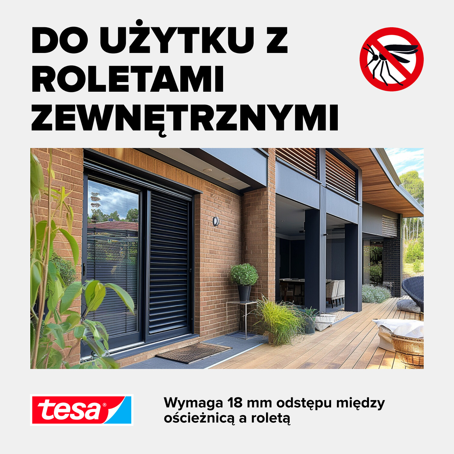 Adapter Do Montażu Moskitier Ramkowych Tesa ALU Na Okna Drzwi Biały