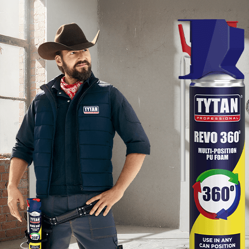Piana Montażowa Poliuretanowa Tytan REVO 360 Pianka Wielopozycyjna 780 ml