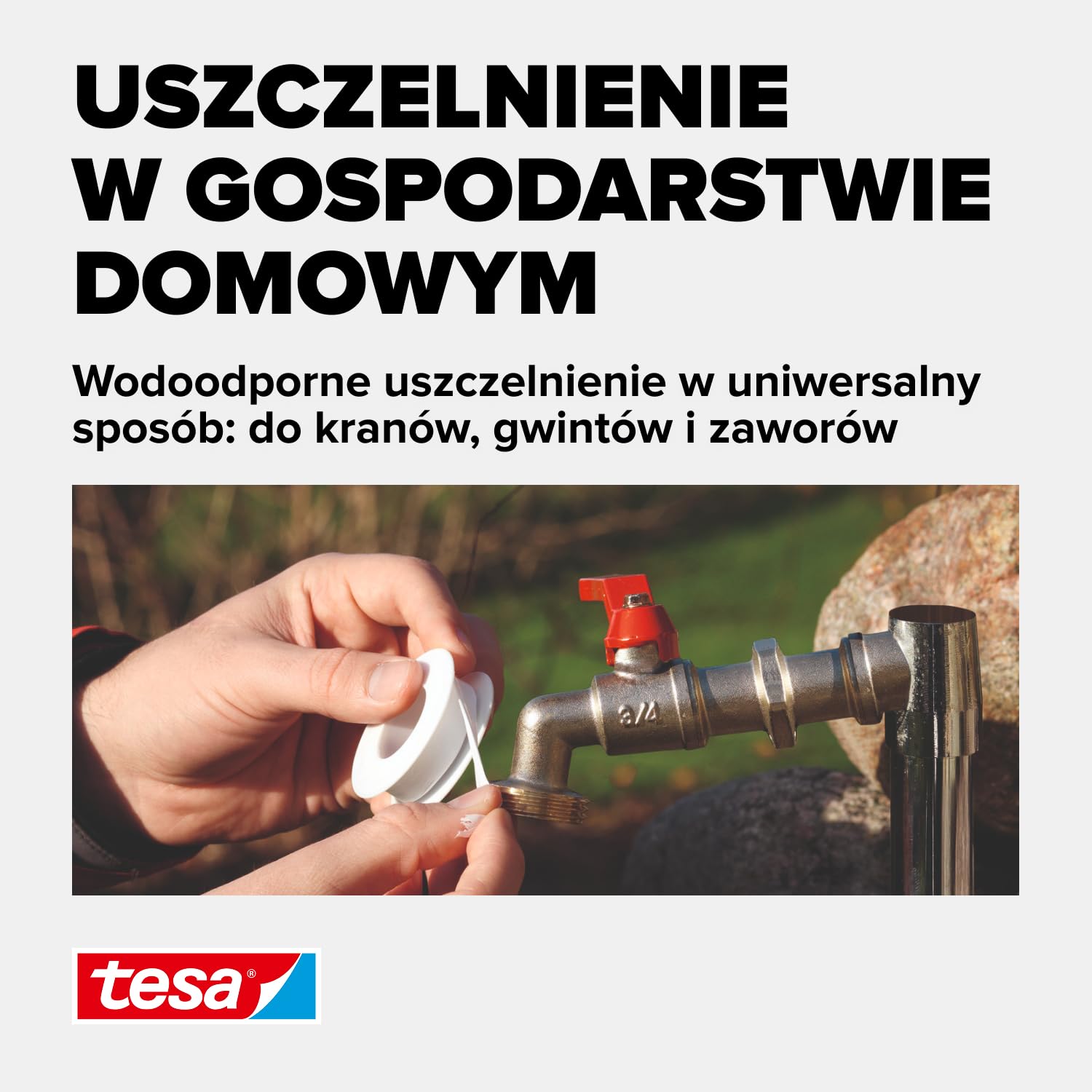 Taśma Uszczelniająca Teflonowa Tesa Teflon Do Gwintów 12 m x 12 mm Biała