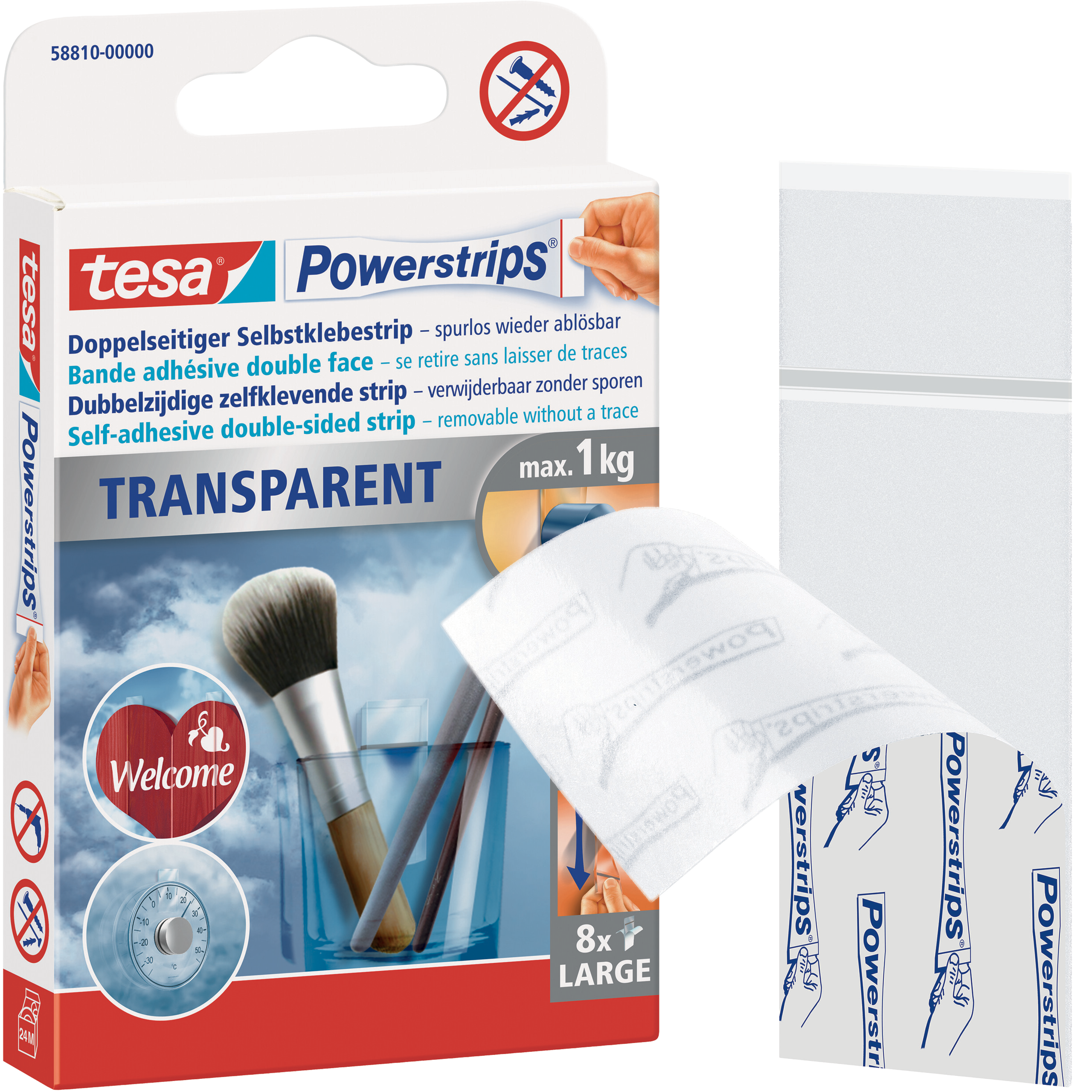 Plastry Klejące Montażowe Tesa Paski Samoprzylepne Do Dekoracji 1 kg 8 szt