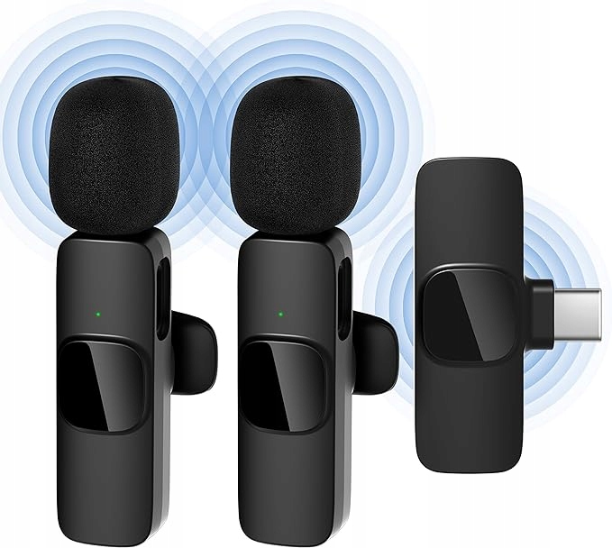 MIKROFON BEZPRZEWODOWY 2 szt. QHOT DO ANDROID / IPHONE TYP-C