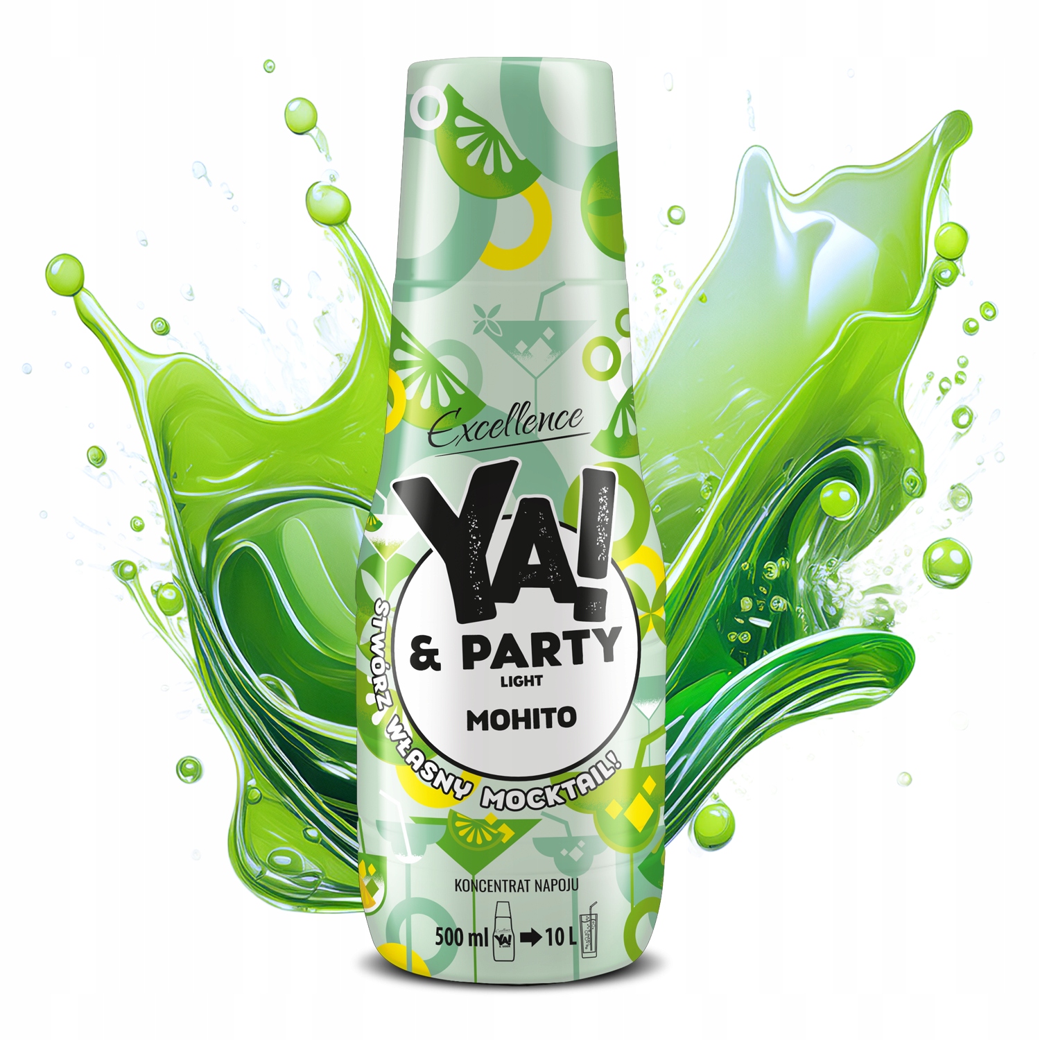 YA!&PARTY LIGHT smak MOHITO bezalkoholowy koncentrat napoju BEZ CUKRU 500ml