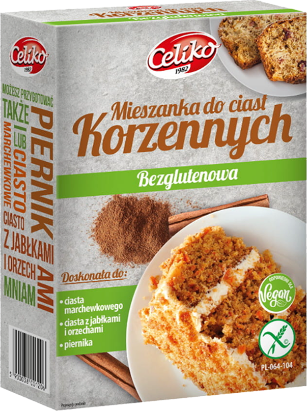 CELIKO CIASTO KORZENNE bezglutenowe bez glutenu 300g mieszanka do wypieku