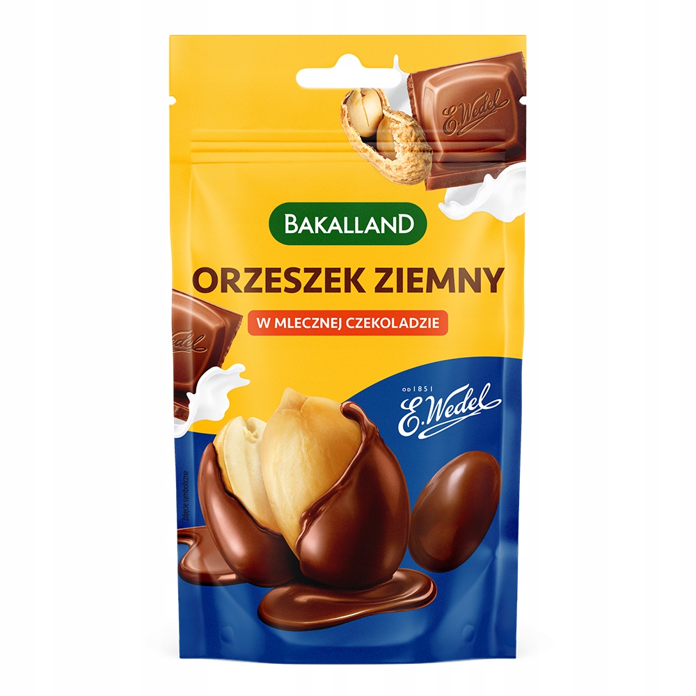 Bakalland ORZESZEK ZIEMNY ARACHID w MLECZNEJ CZEKOLADZIE WEDEL 72g