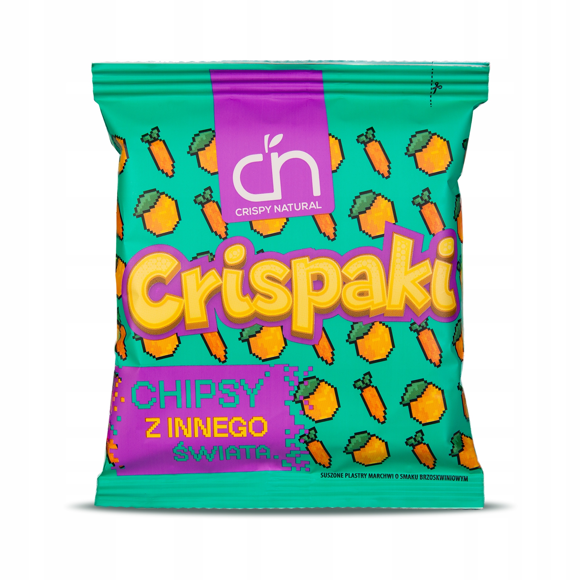 CRISPY NATURAL - Crispaki marchew o smaku brzoskwiniowym 18g / nr017