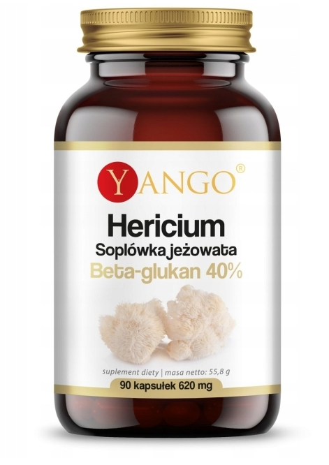 Yango HERICIUM SOPLÓWKA JEŻOWATA beta glukan 40% 90kapsułek