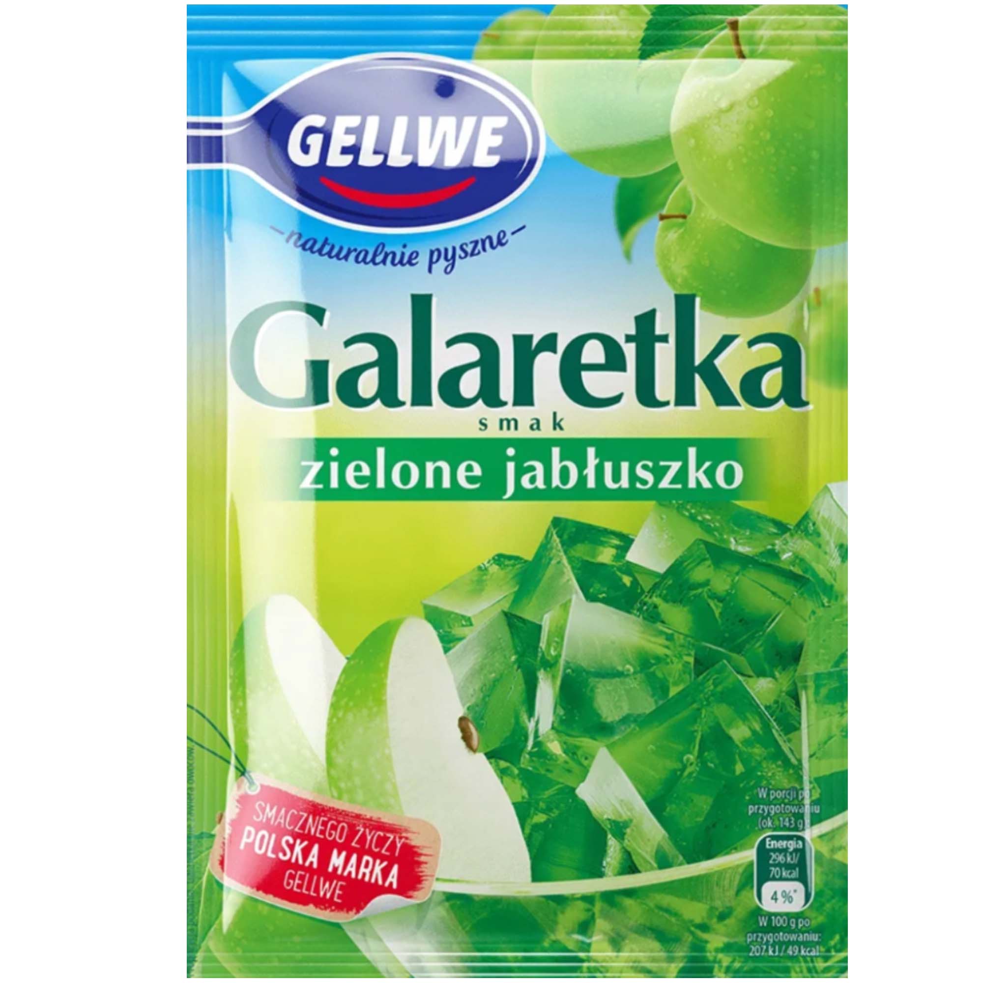 Gellwe GALARETKA ZIELONE JABŁUSZKO jabłko jabłkowa zielona 72g