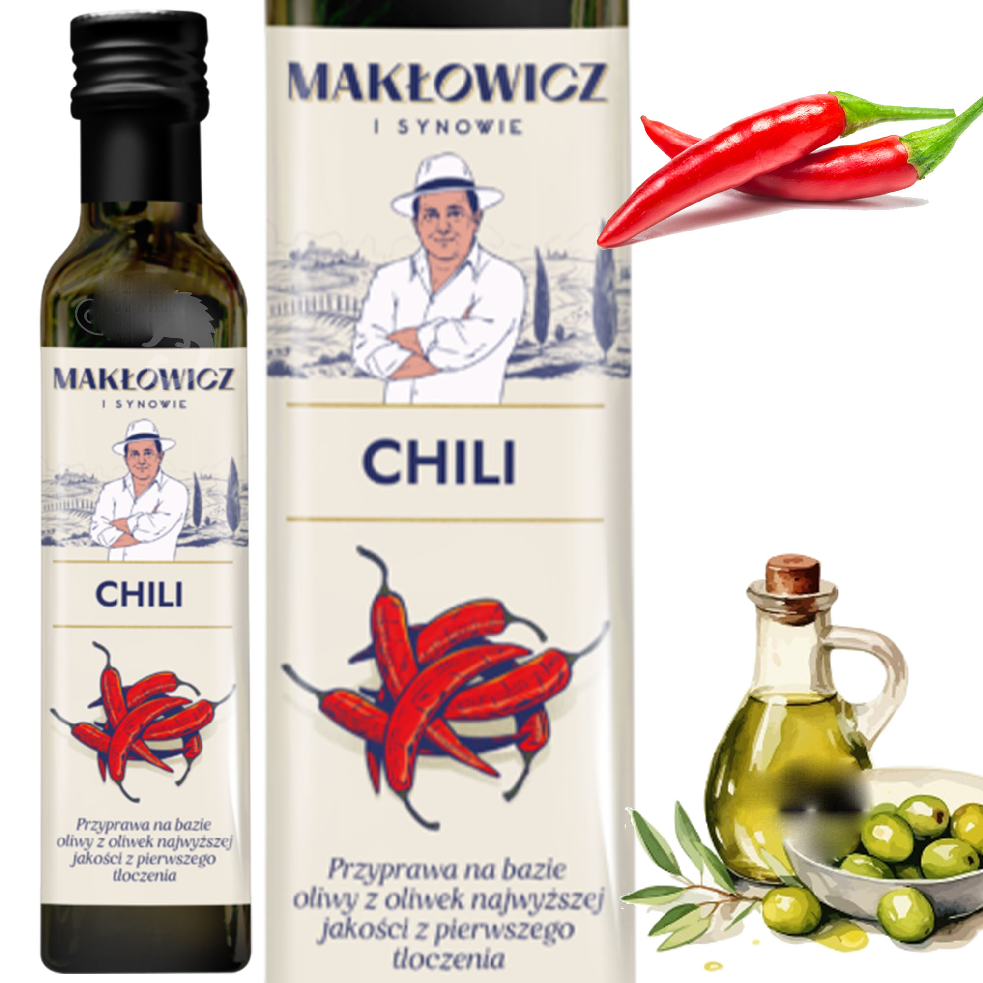 Makłowicz OLIWA Z OLIWEK CHILI CHILLI na bazie oliwy extra virgin 250ml