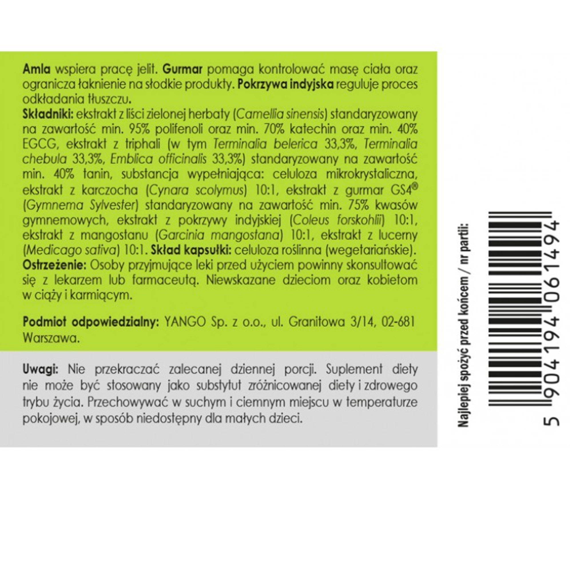 Yango Panaseus TALIA OSY 50 kapsułek
