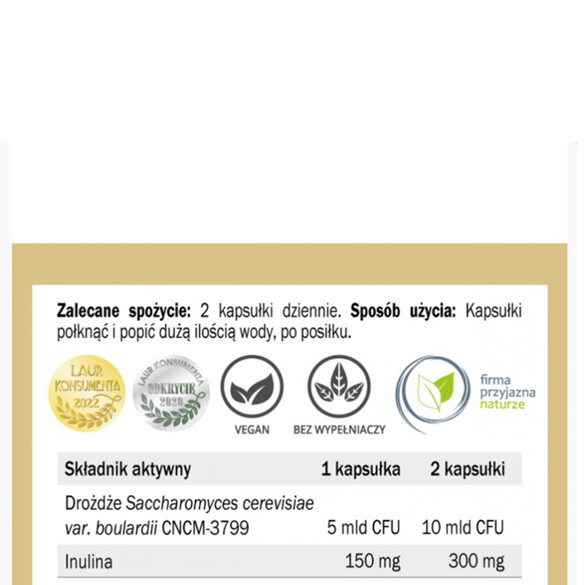 Yango PROBIOTYK SCB-10 + PREBIOTYK wsparcie: ZDROWE JELITA MIKROFLORA 90kps