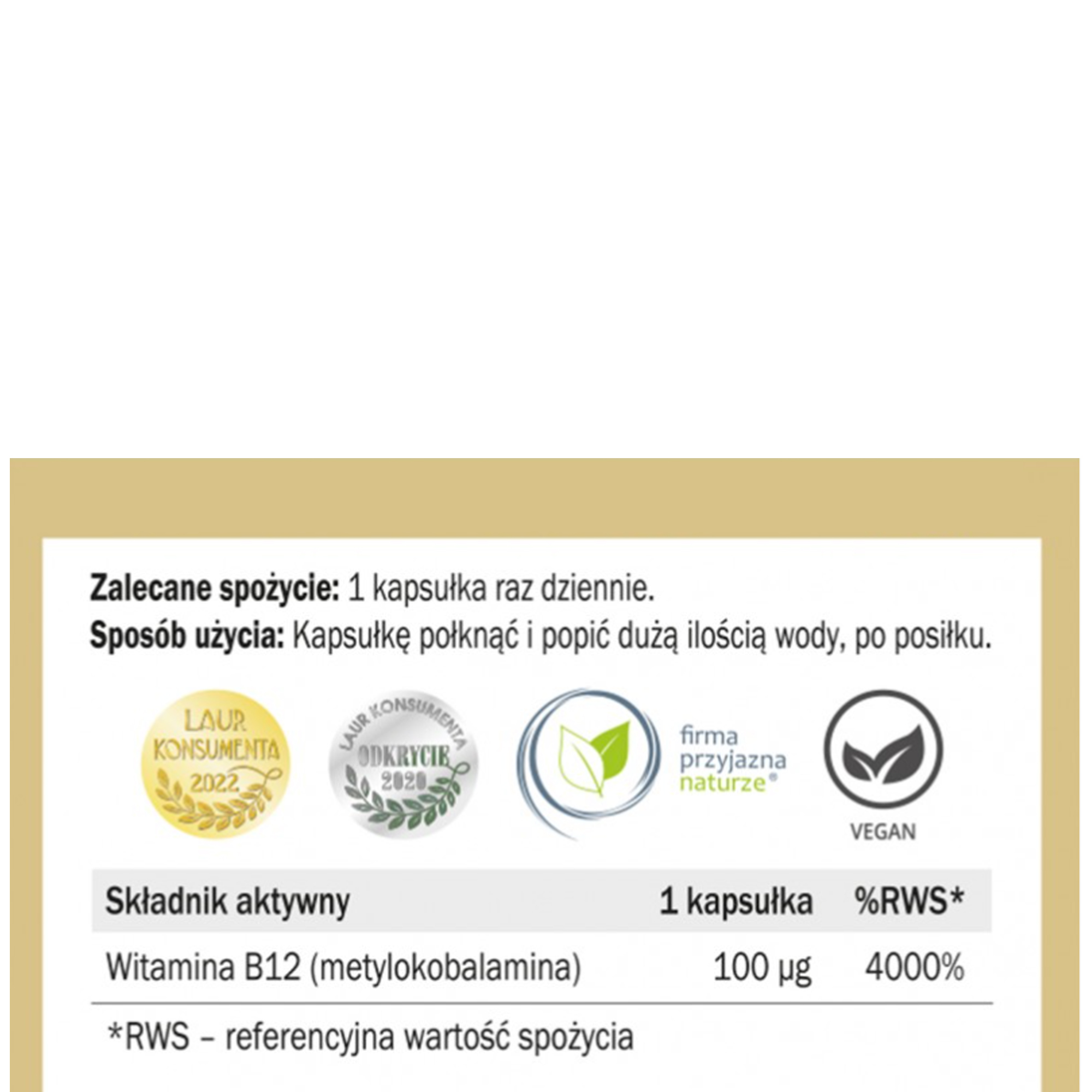 Yango WITAMINA B12 90 kapsułek