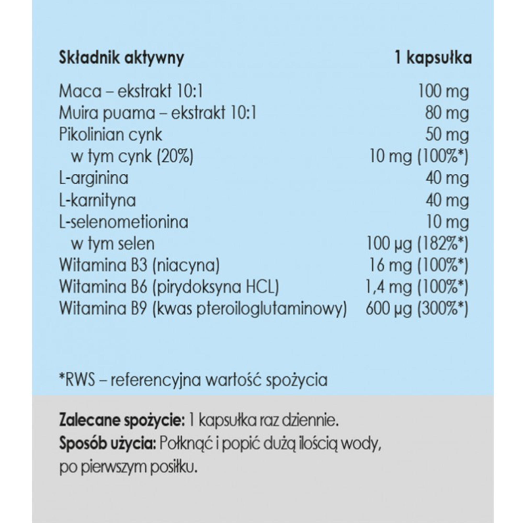 YANGO Panaseus PŁODNOŚĆ DLA MĘŻCZYZN 50 kapsułek