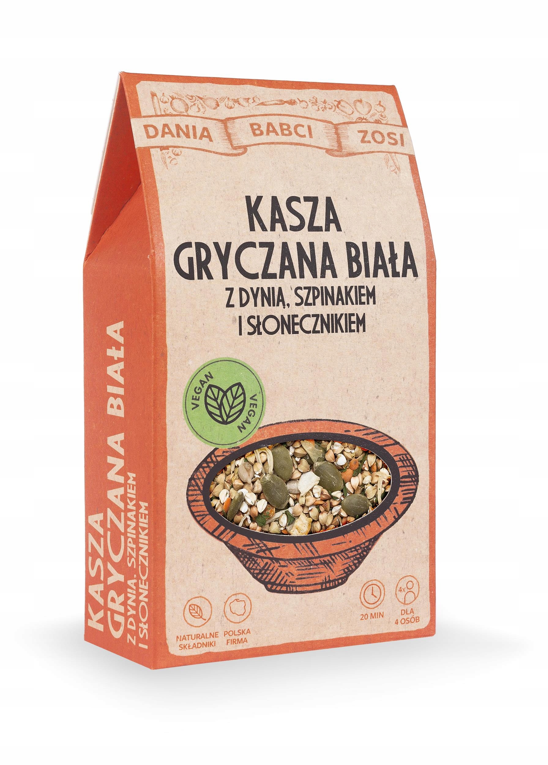 DANIA BABCI ZOSI - KASZA gryczana biała z dynią, szpinakiem i słonecznikiem 250g