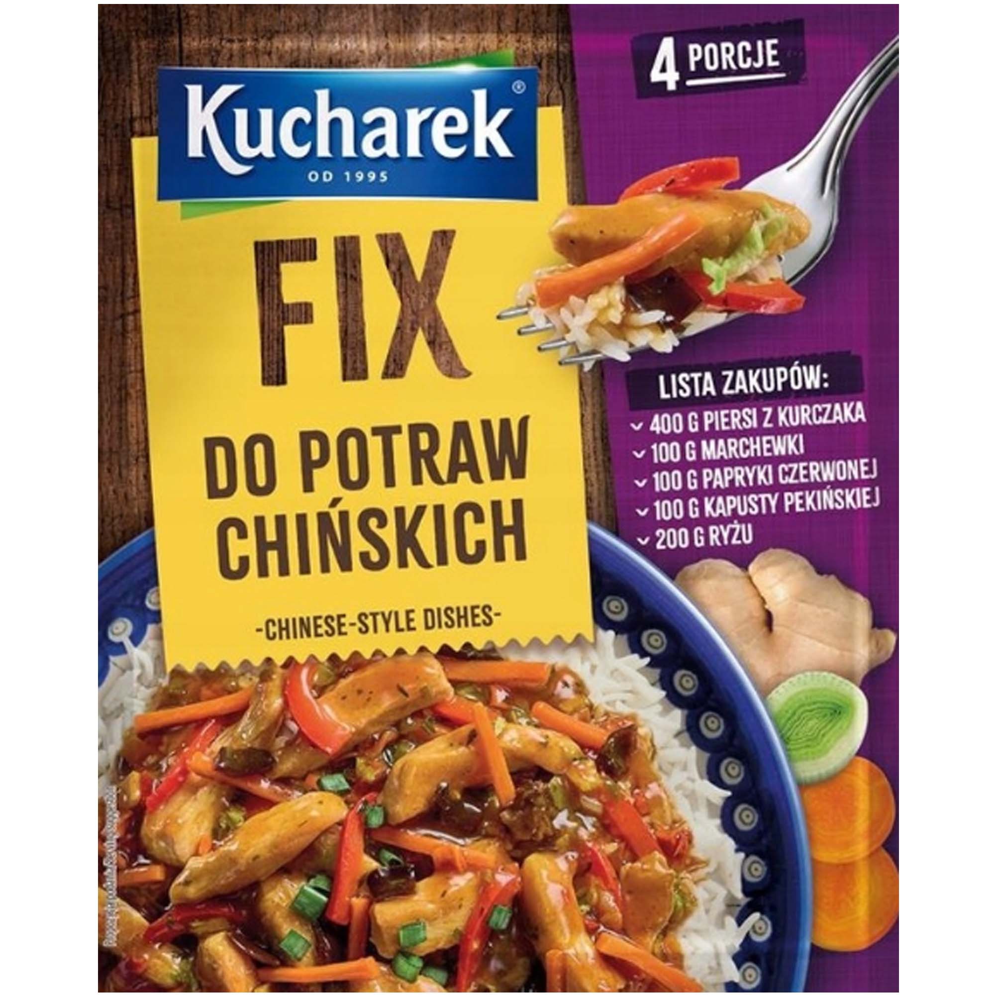 Kucharek FIX DO POTRAW CHIŃSKICH w proszku do przygot. dania 4 porcje - 37g