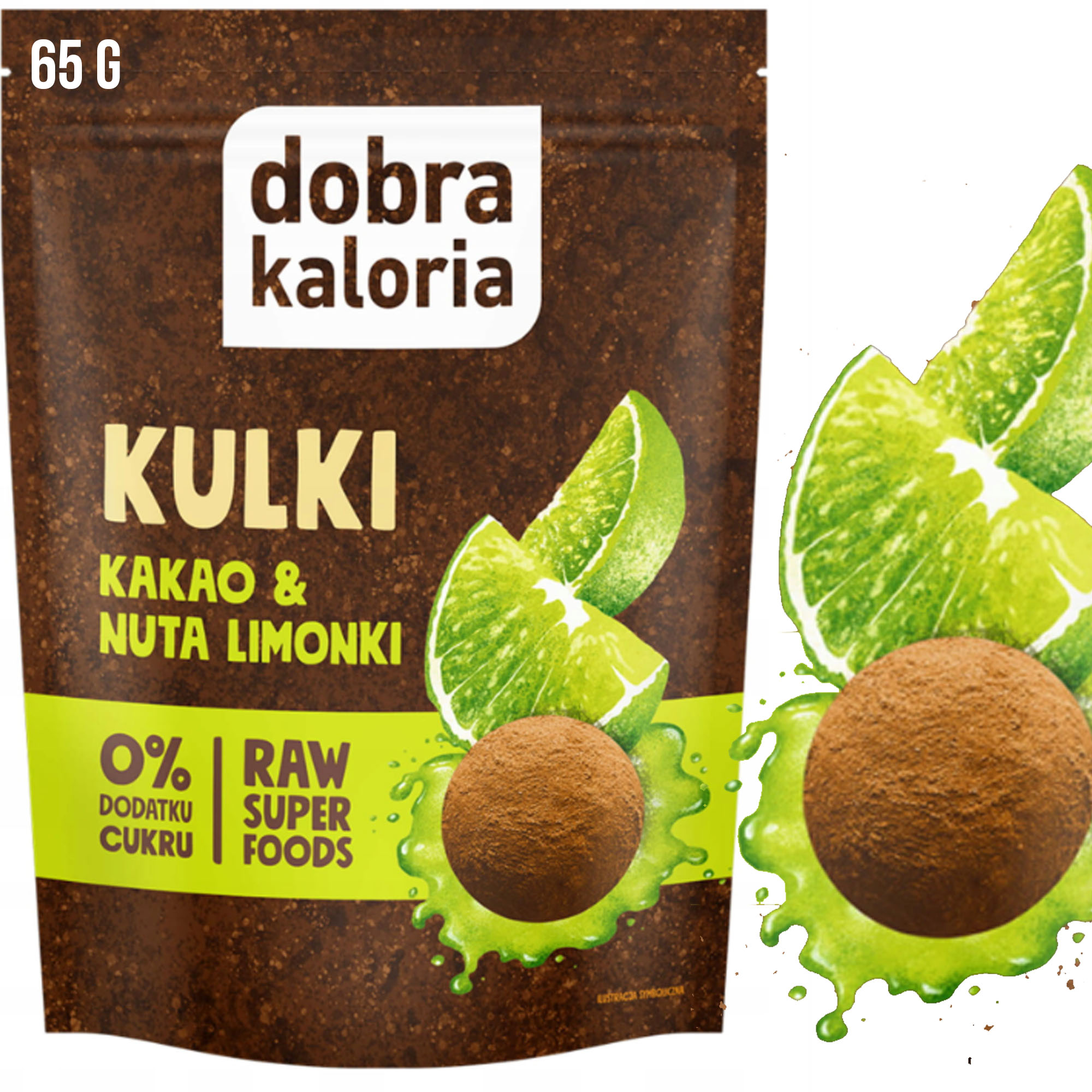 DOBRA KALORIA - KULKI - kakao & nuta limonki 65g