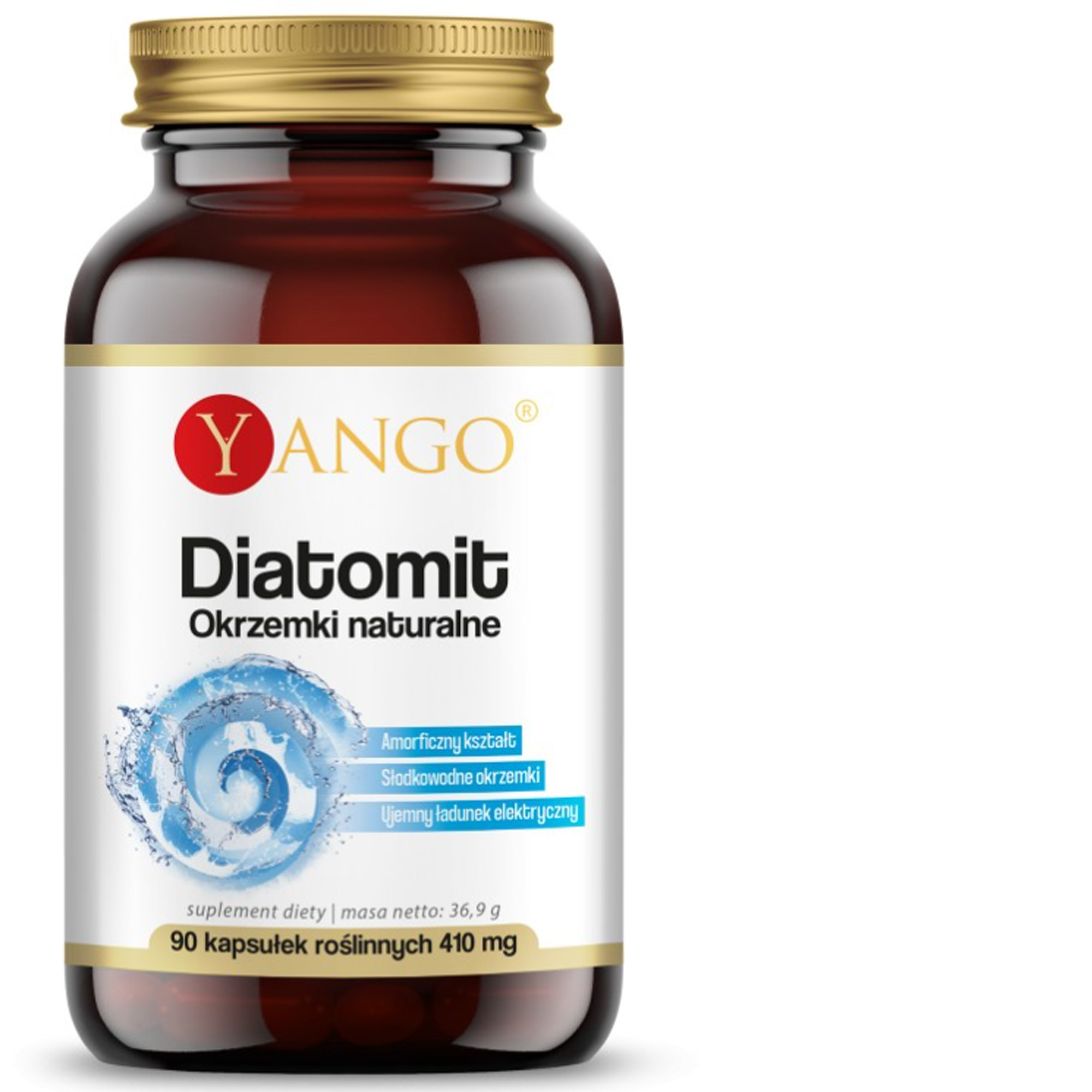 Yango DIATOMIT OKRZEMKI NATURALNE 90kaps krzem wsparcie: OCZYSZCZANIE