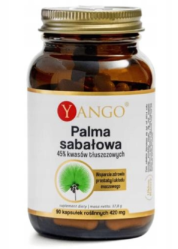 Yango PALMA SABAŁOWA 45% kwasów tłuszcz.90kaps wsparcie PROSTATA U. MOCZOWY