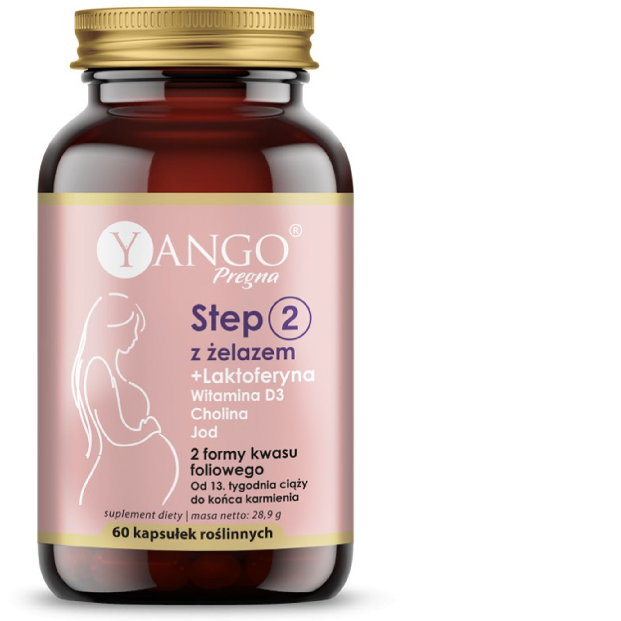 Yango PREGNA STEP 2 ŻELAZO Z ŻELAZEM 60kps wsparcie: CIĄŻA + KARMIENIE