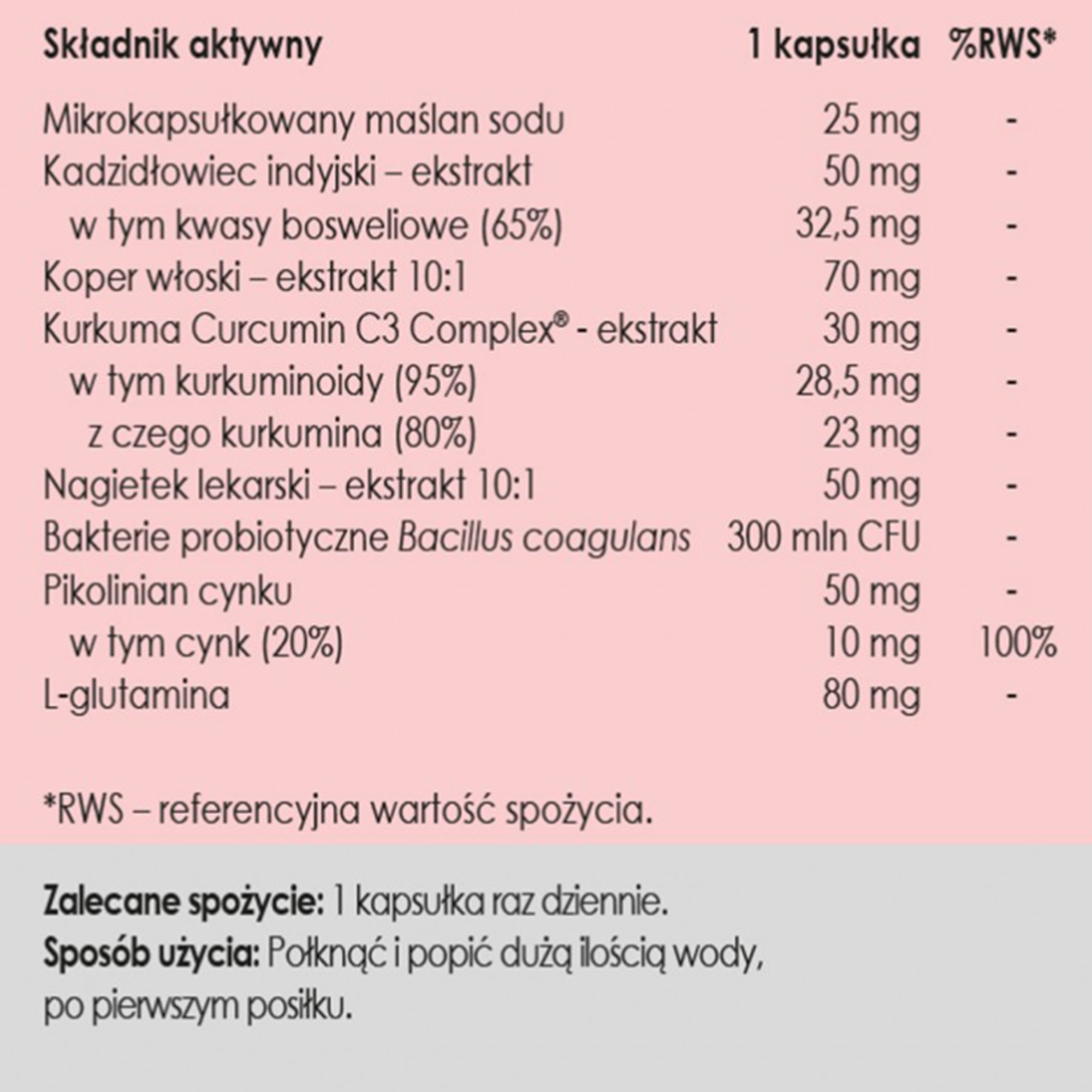 Yango Panaseus FORMUŁA NA JELITA 50 kapsułek
