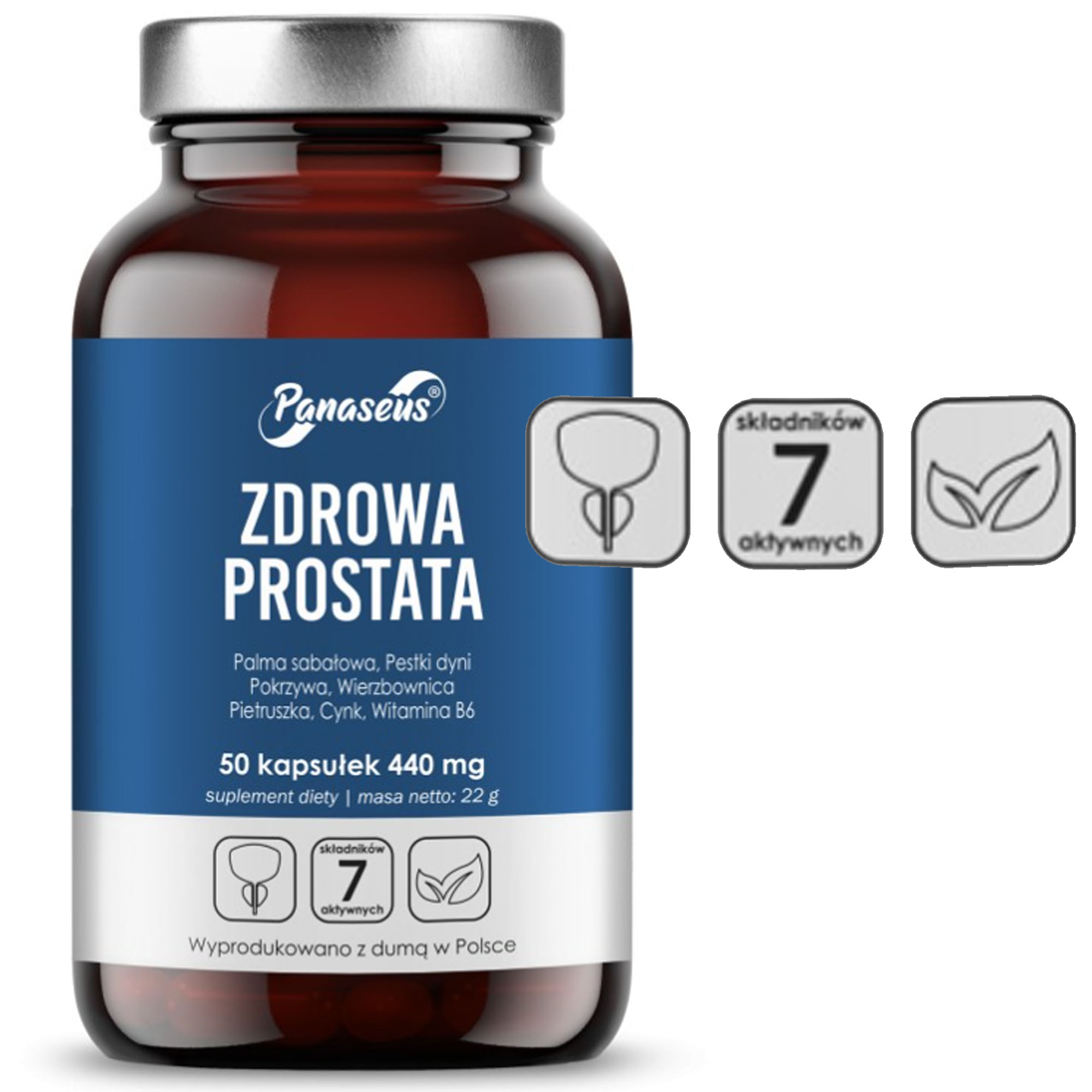 YANGO Panaseus ZDROWA PROSTATA 50kaps Palma Sabałowa Wierzbownica Cynk B6
