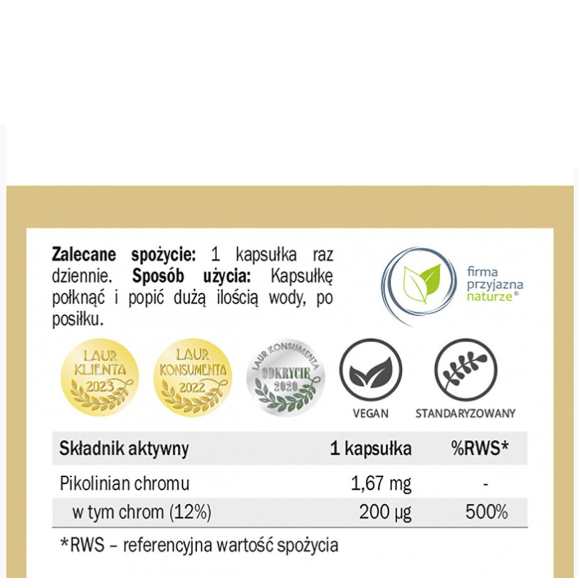 Yango CHROM FORMA ORGANICZNA wsparcie: PRAWDIŁOWY CUKIER ODCHUDZANIE 90kaps
