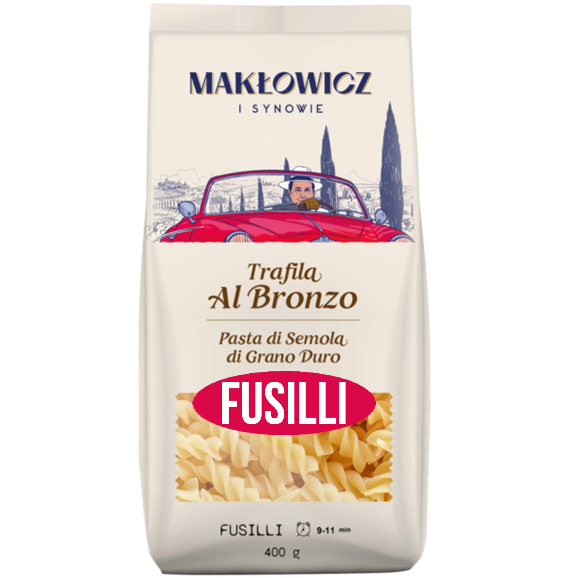 Makłowicz  MAKARON FUSILLI włoski ŚWIDERKI do sosów 400g