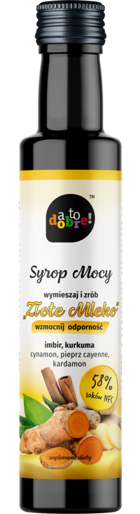 A to Dobre! Złote Mleko Syrop Mocy Kurkuma Imbir 250ml